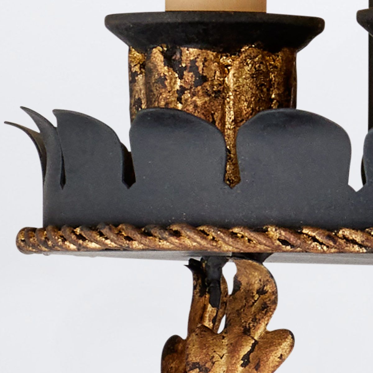 Currey & Company – Duke Wandleuchte 3-flammig Gold/Schwarz