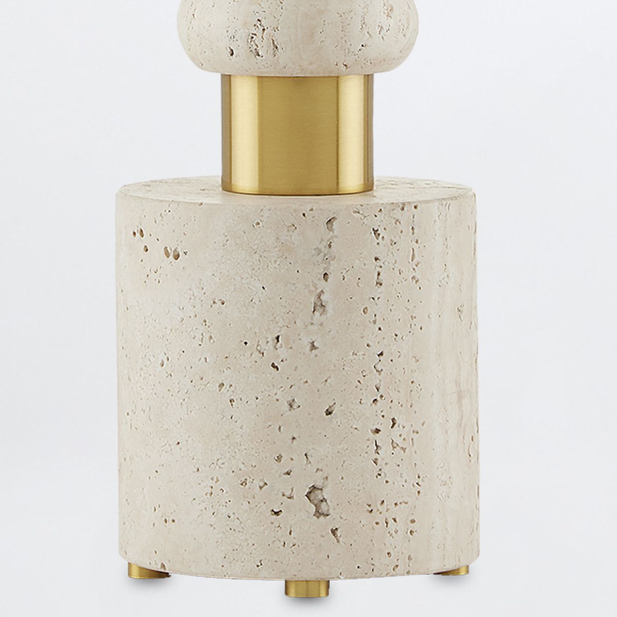 Currey & Company – Goletta Tischleuchte 1-flammig Beige/Gold