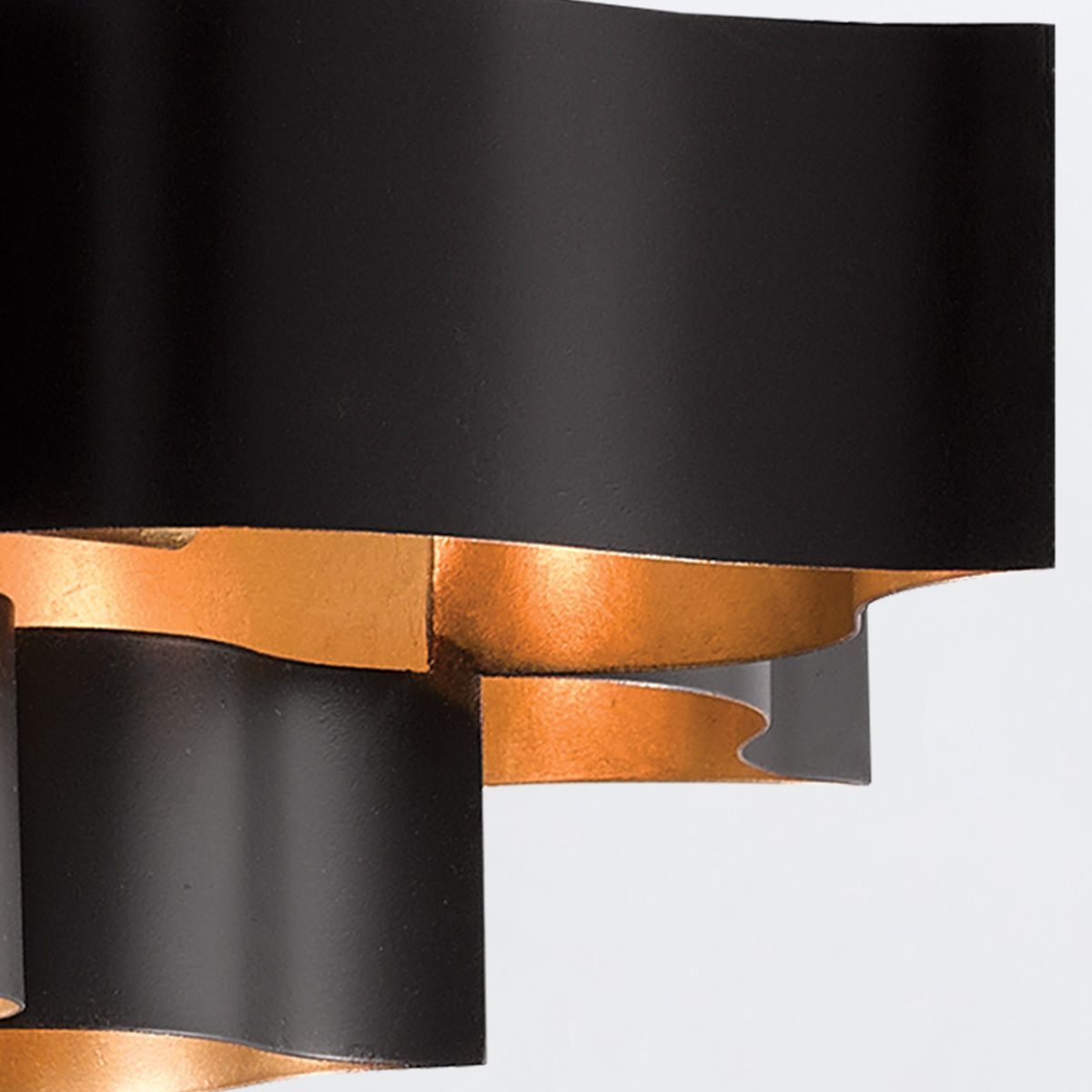 Currey & Company – Grand Lotus Kronleuchter 6-flammig Schwarz/Gold