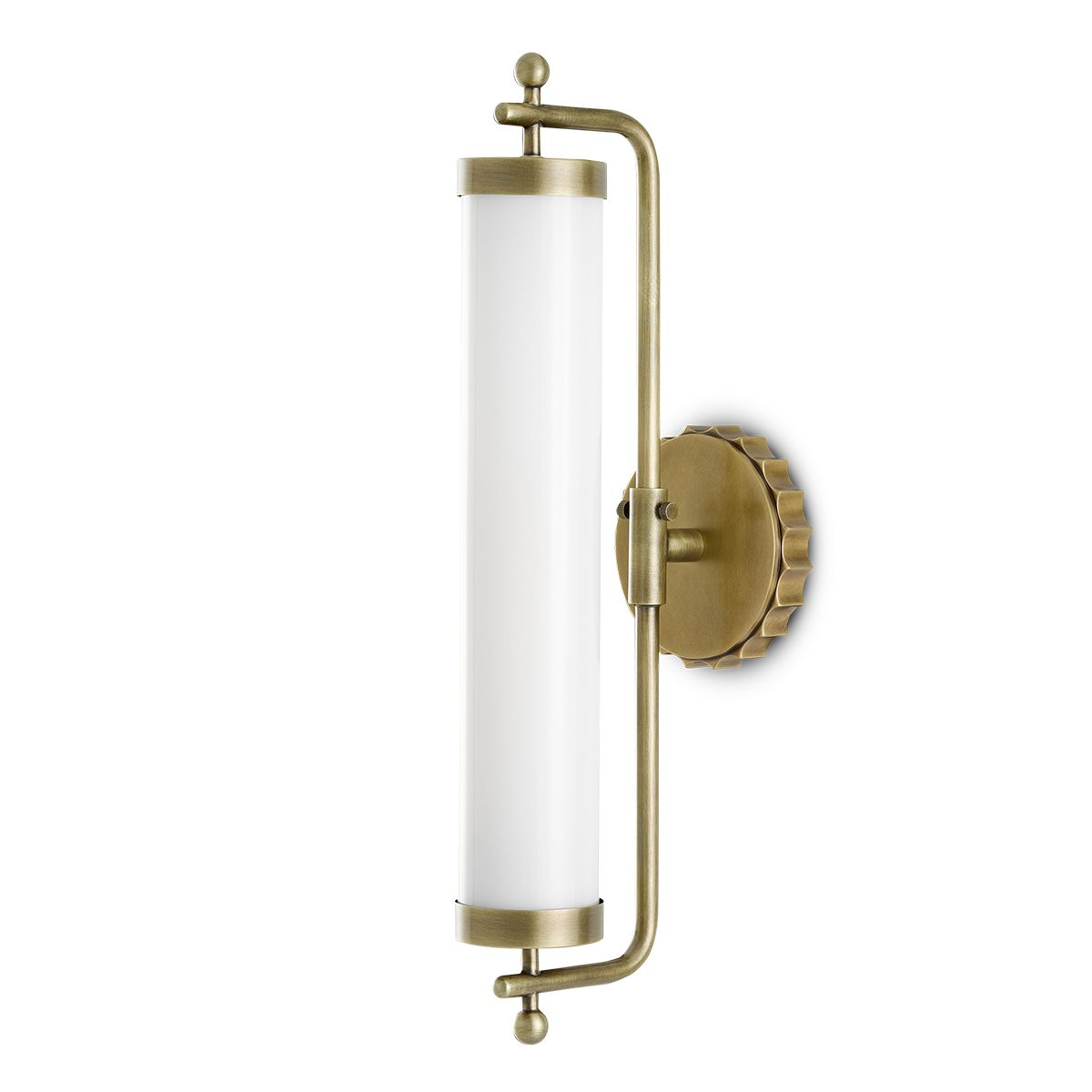 Currey & Company – Latimer Wandleuchte 1-flammig Weiß/Gold
