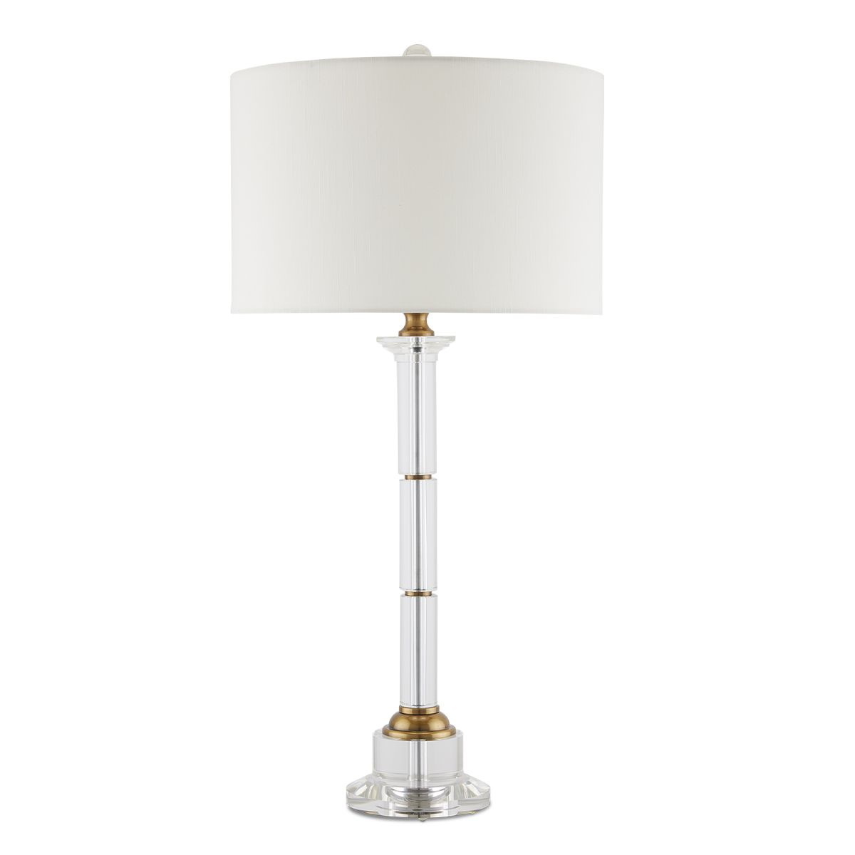 Currey & Company – Lothian Tischleuchte 1-flammig Transparent/Gold