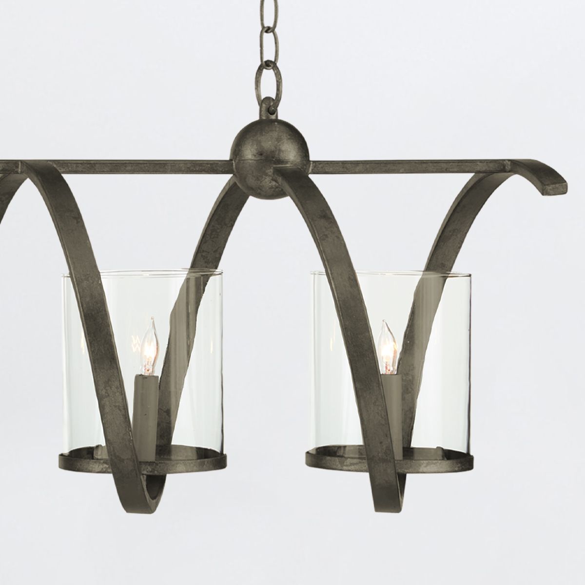 Currey & Company – Maximus Kronleuchter 5-flammig Bronze/Transparent