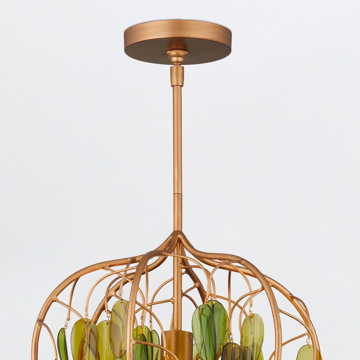 Currey & Company – Midsummer Pendelleuchte 1-flammig Gold/Grün