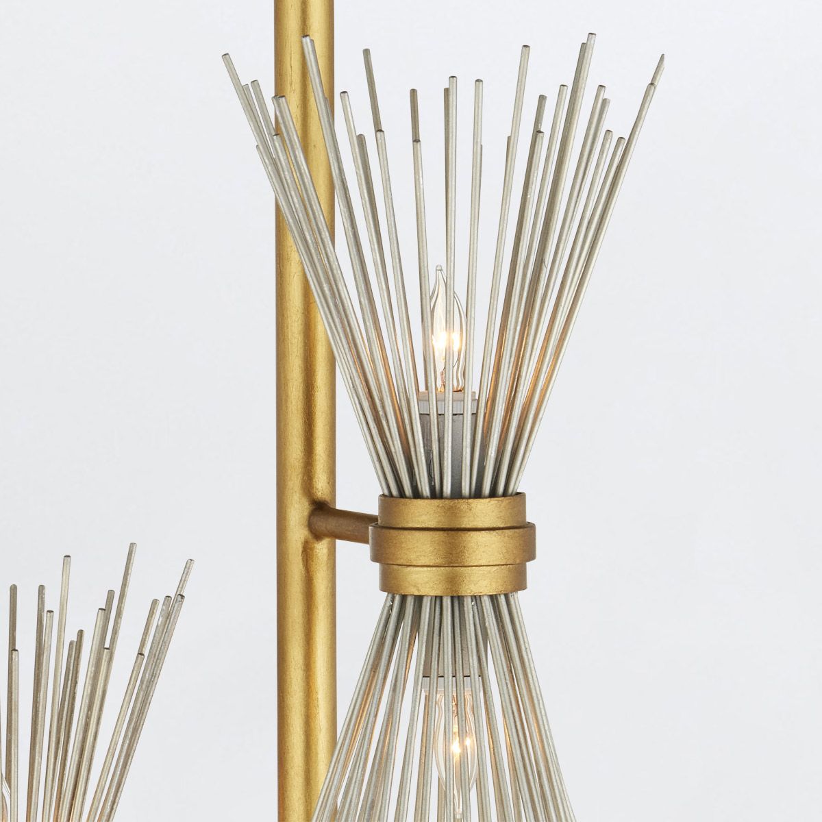 Currey & Company – Novatude Stehleuchte 6-flammig Gold/Silber