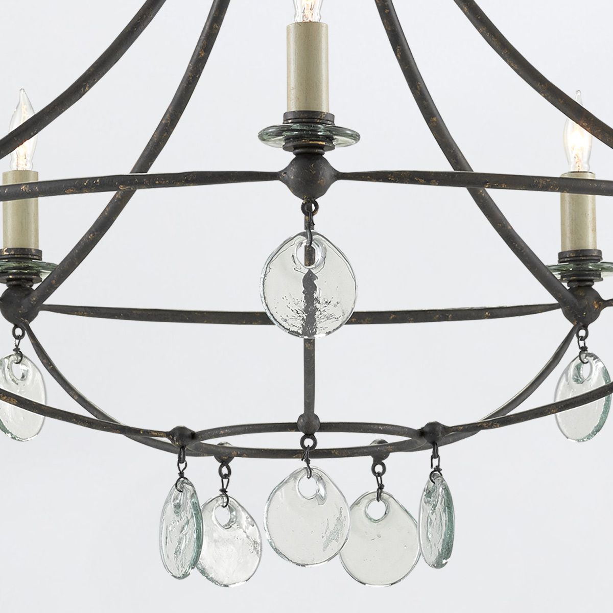 Currey & Company – Novella Kronleuchter 5-flammig Mayfair/Transparent