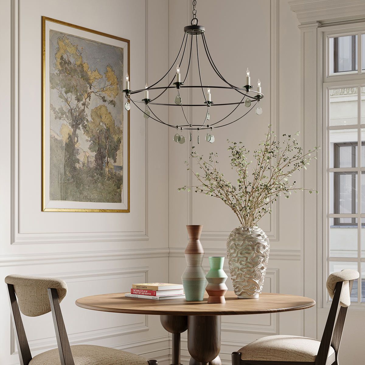 Currey & Company – Novella Kronleuchter 6-flammig Mayfair/Transparent