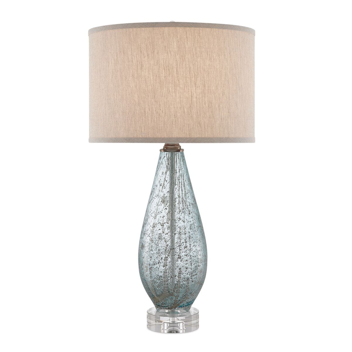 Currey & Company – Optimist Tischleuchte 1-flammig Blau