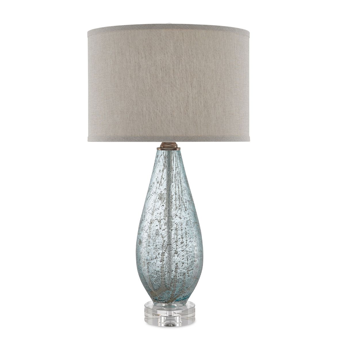 Currey & Company – Optimist Tischleuchte 1-flammig Blau