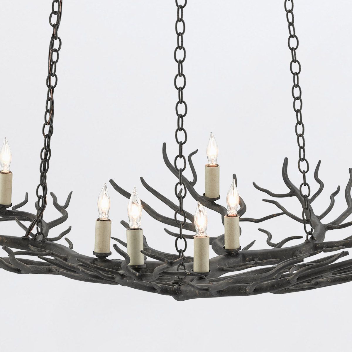 Currey & Company – Rainforest Kronleuchter 9-flammig Bronze