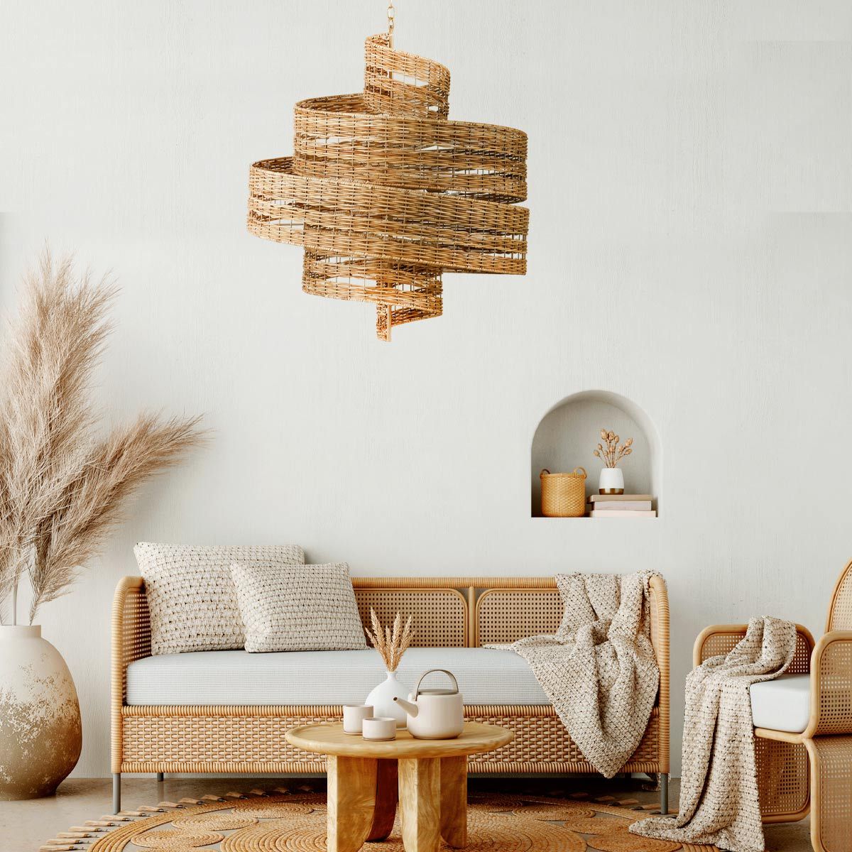 Currey & Company – Saisei Kronleuchter 5-flammig Beige