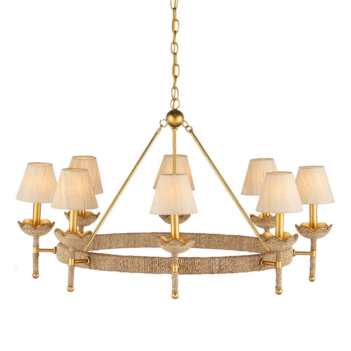 Currey & Company – Vichy Kronleuchter 8-flammig Gold