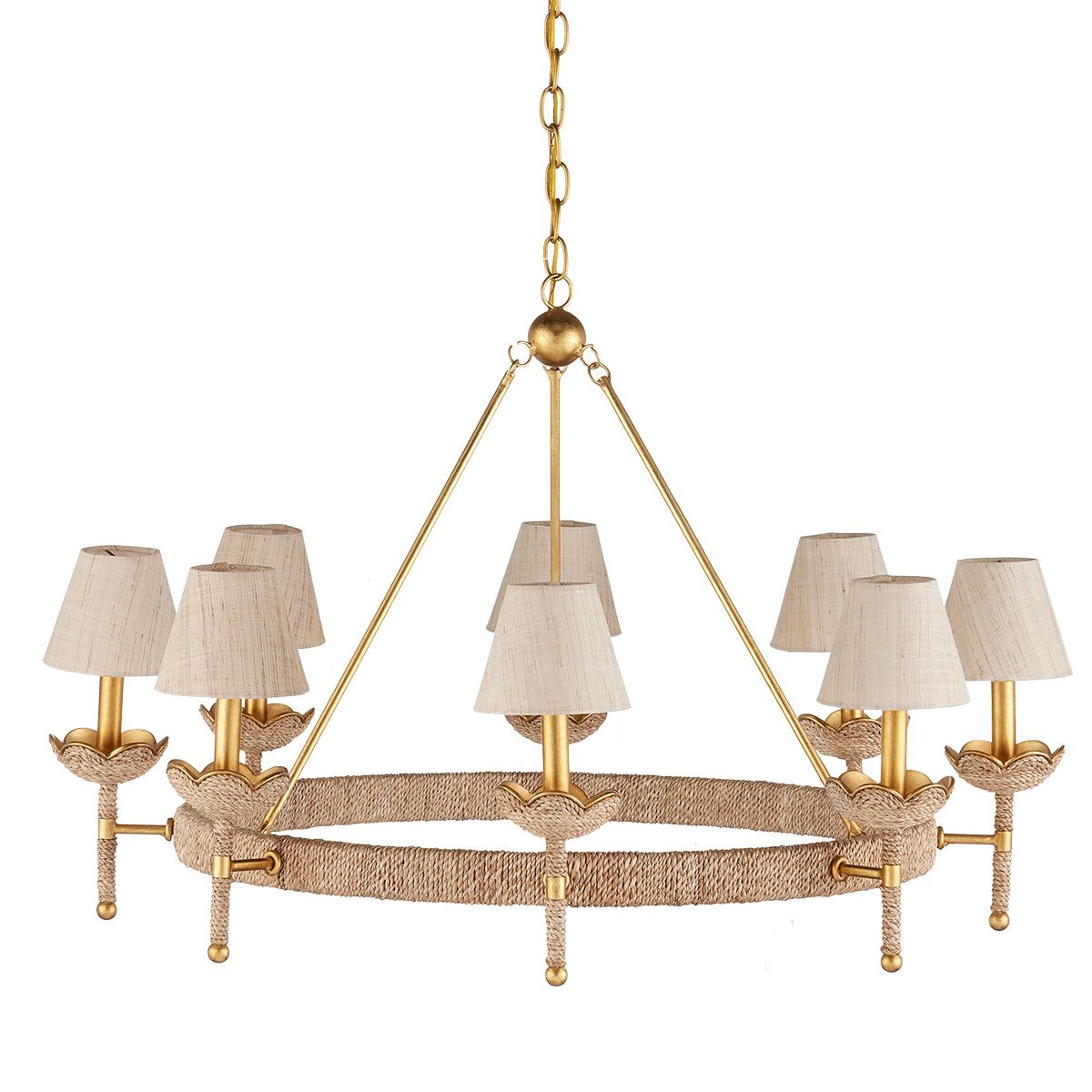Currey & Company – Vichy Kronleuchter 8-flammig Gold