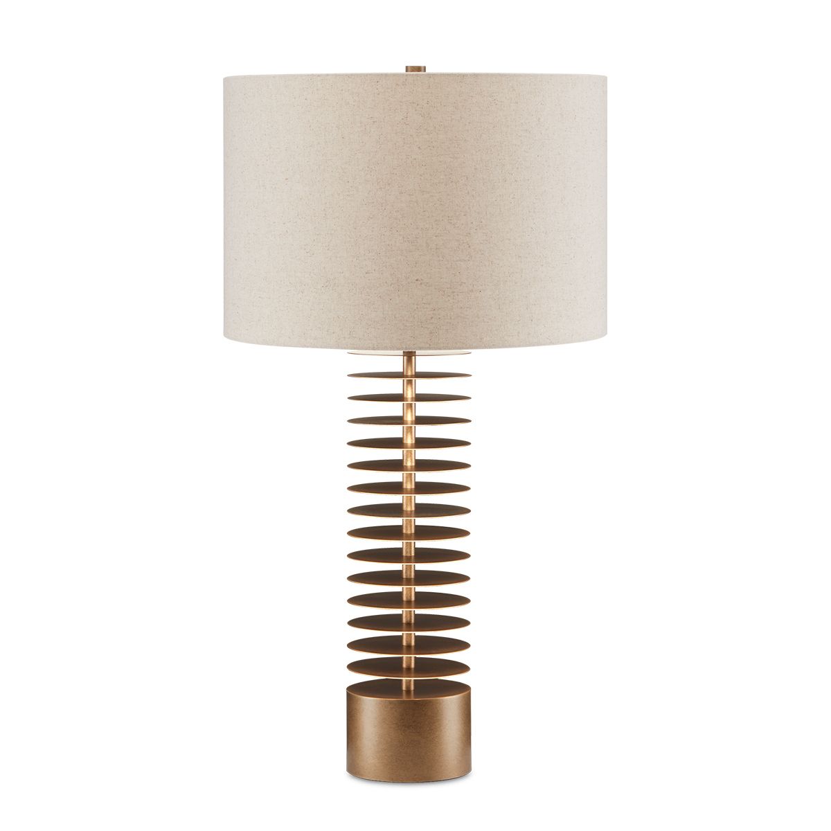 Currey & Company – Walwyn Tischleuchte 1-flammig Gold