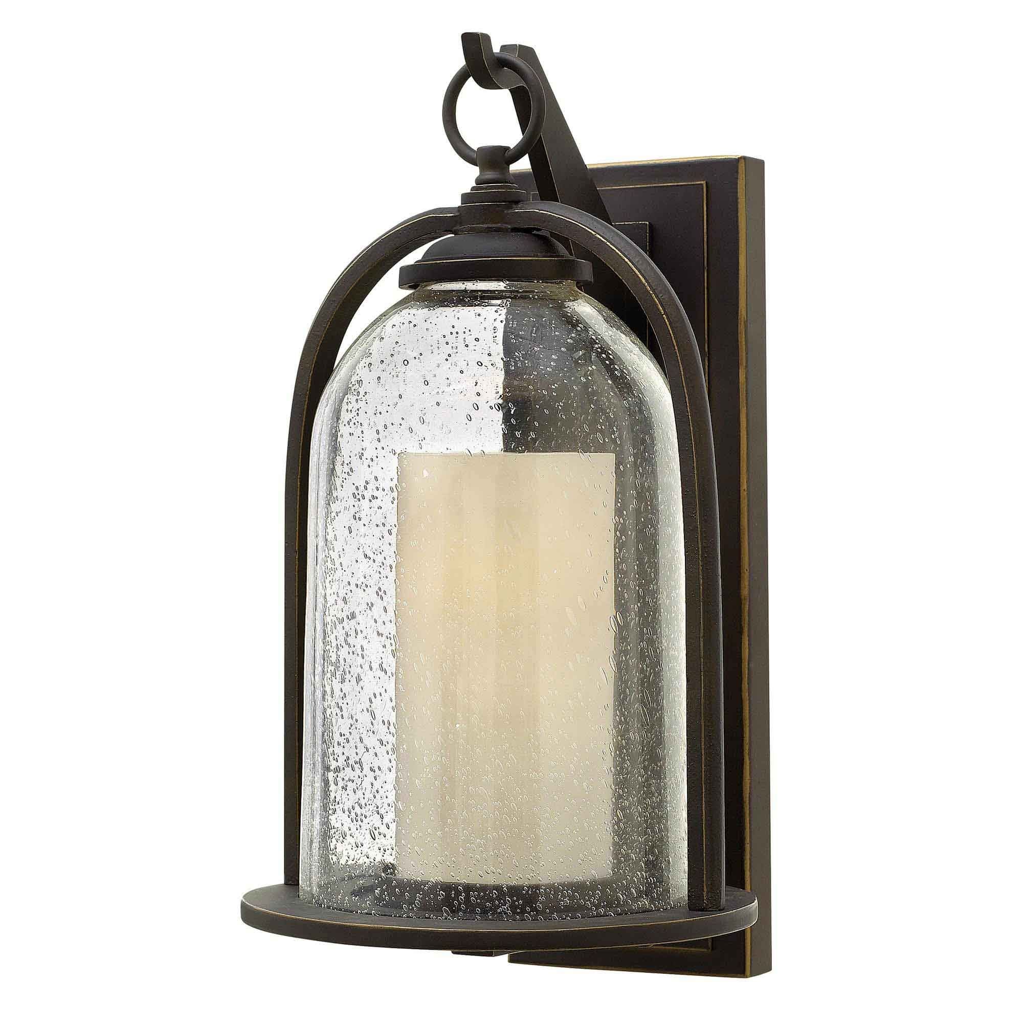 Quincy 1 - flammige mittelgroße Wandlaterne - geölte Bronze - Elsteadlighting - HK - QUINCY - M