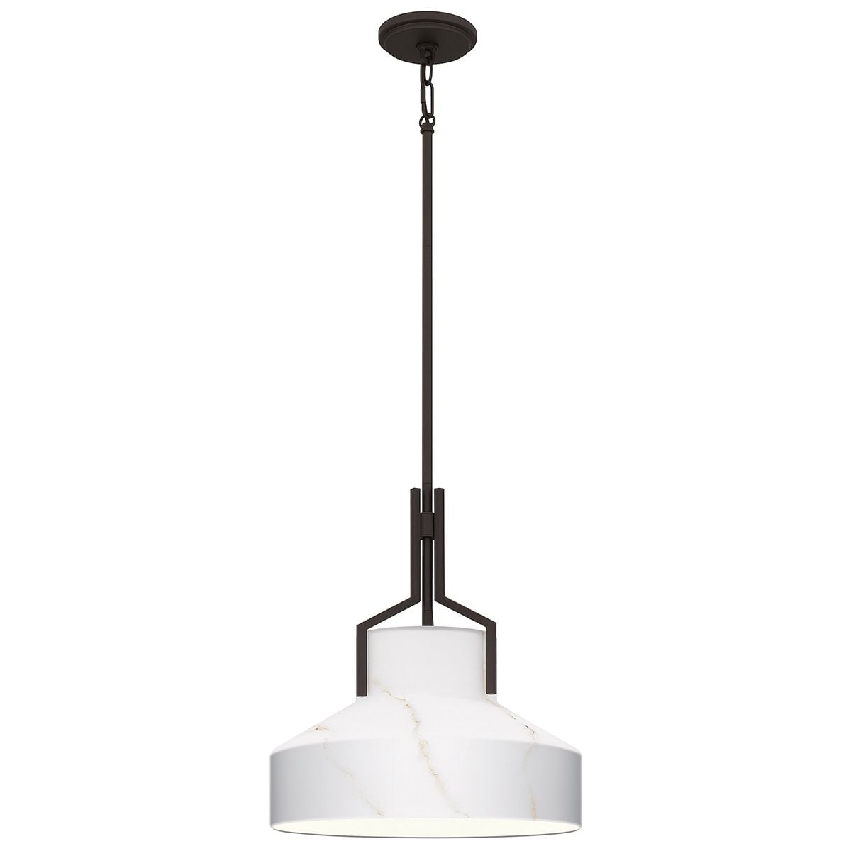 Brecken 2-flammige Pendelleuchte – Old Bronze mit Alabasterglas-Optik