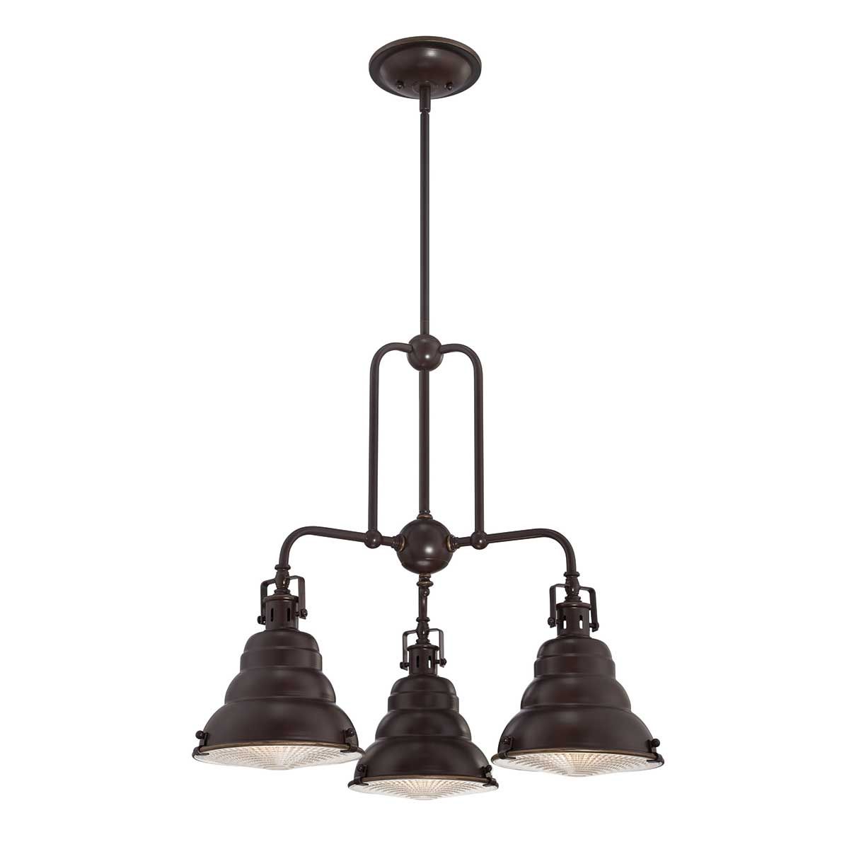 Kronleuchter Eastvale mit 3 Lichtern, Palladio-Bronze