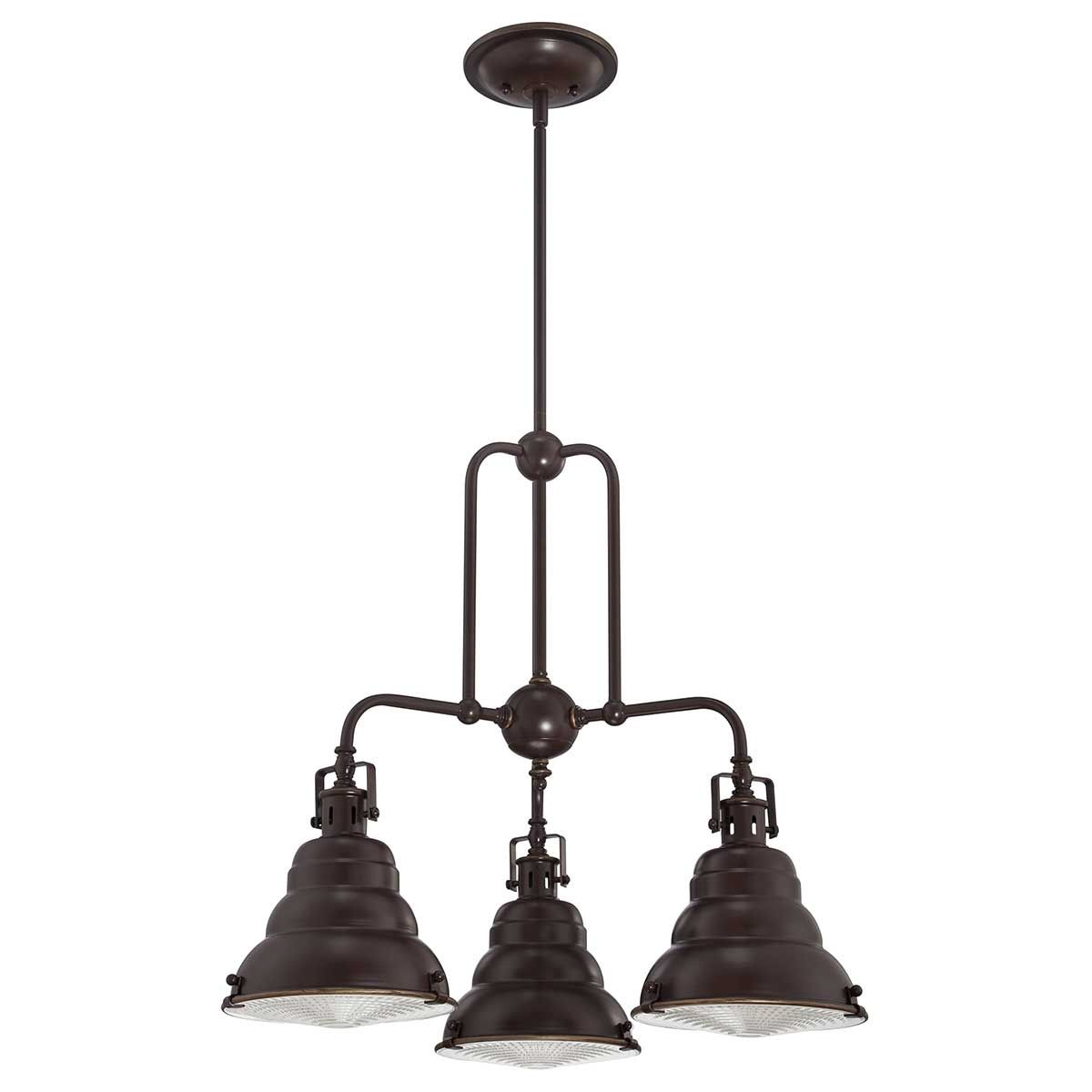 Kronleuchter Eastvale mit 3 Lichtern, Palladio-Bronze