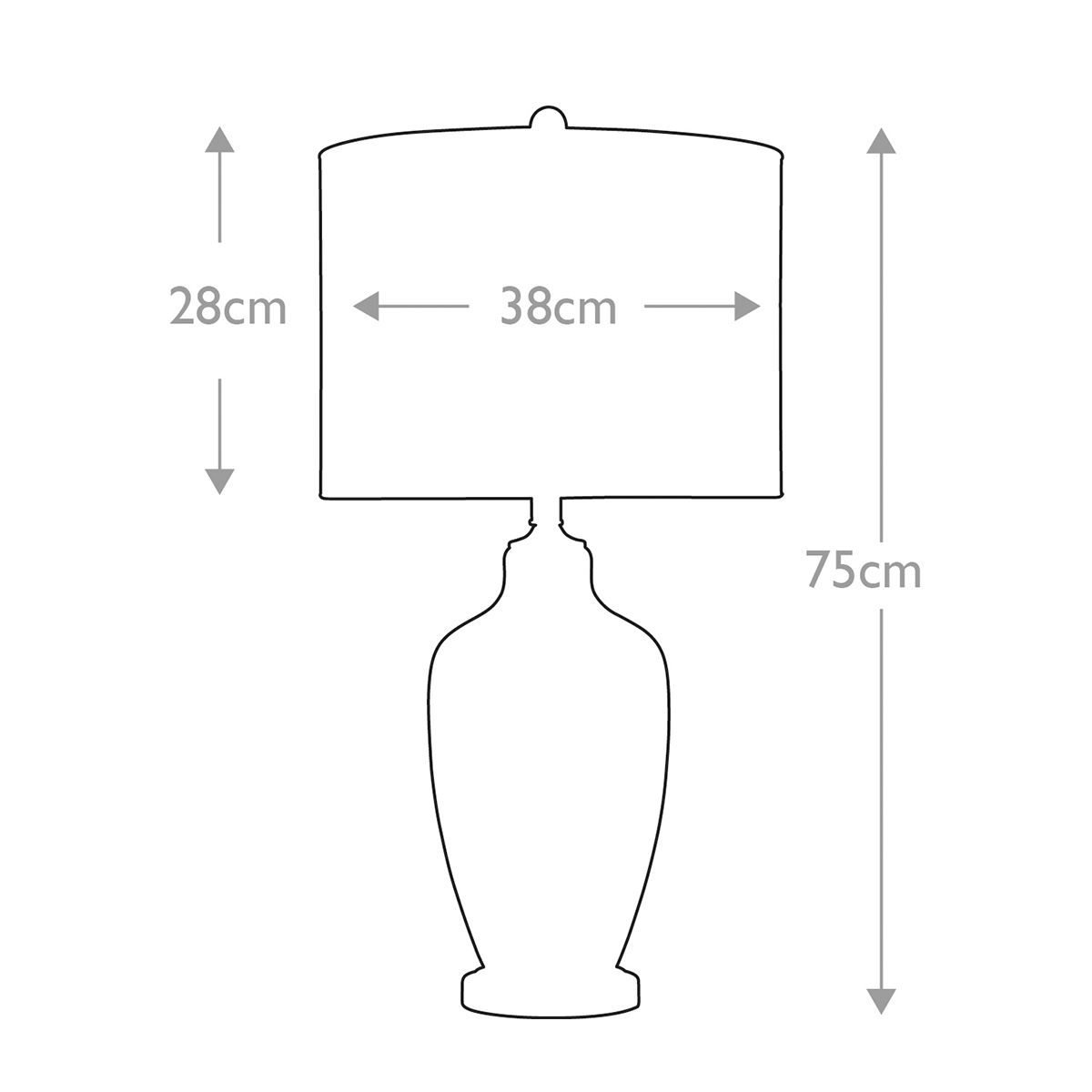 Nicolls 1-flammige Tischlampe - Quecksilberglas