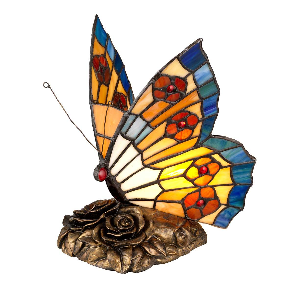 Tiffany Tierlampen Orange Schmetterling Lampe - Architektonische Bronze