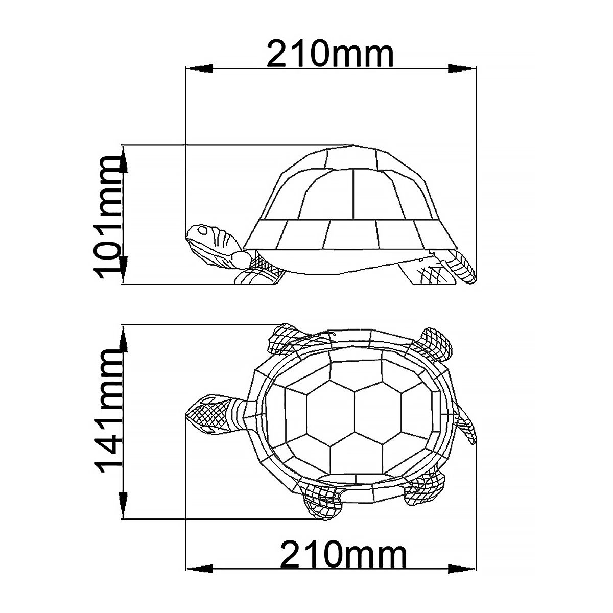Tiffany Tierlampen Schildkröte Tiffany Lampe - Vintage Bronze