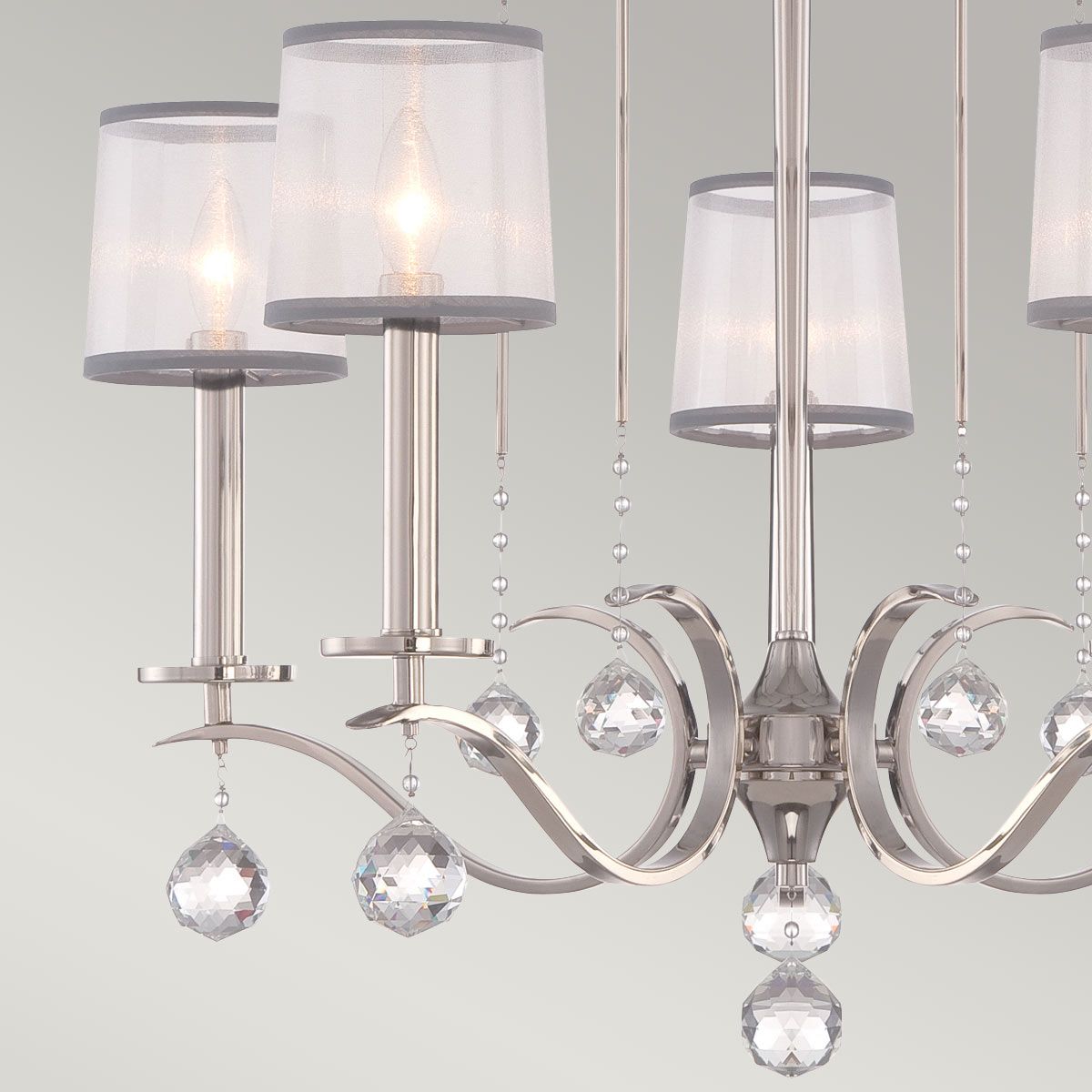Whitney Kronleuchter mit 5 Lichtern - Imperiales Silber