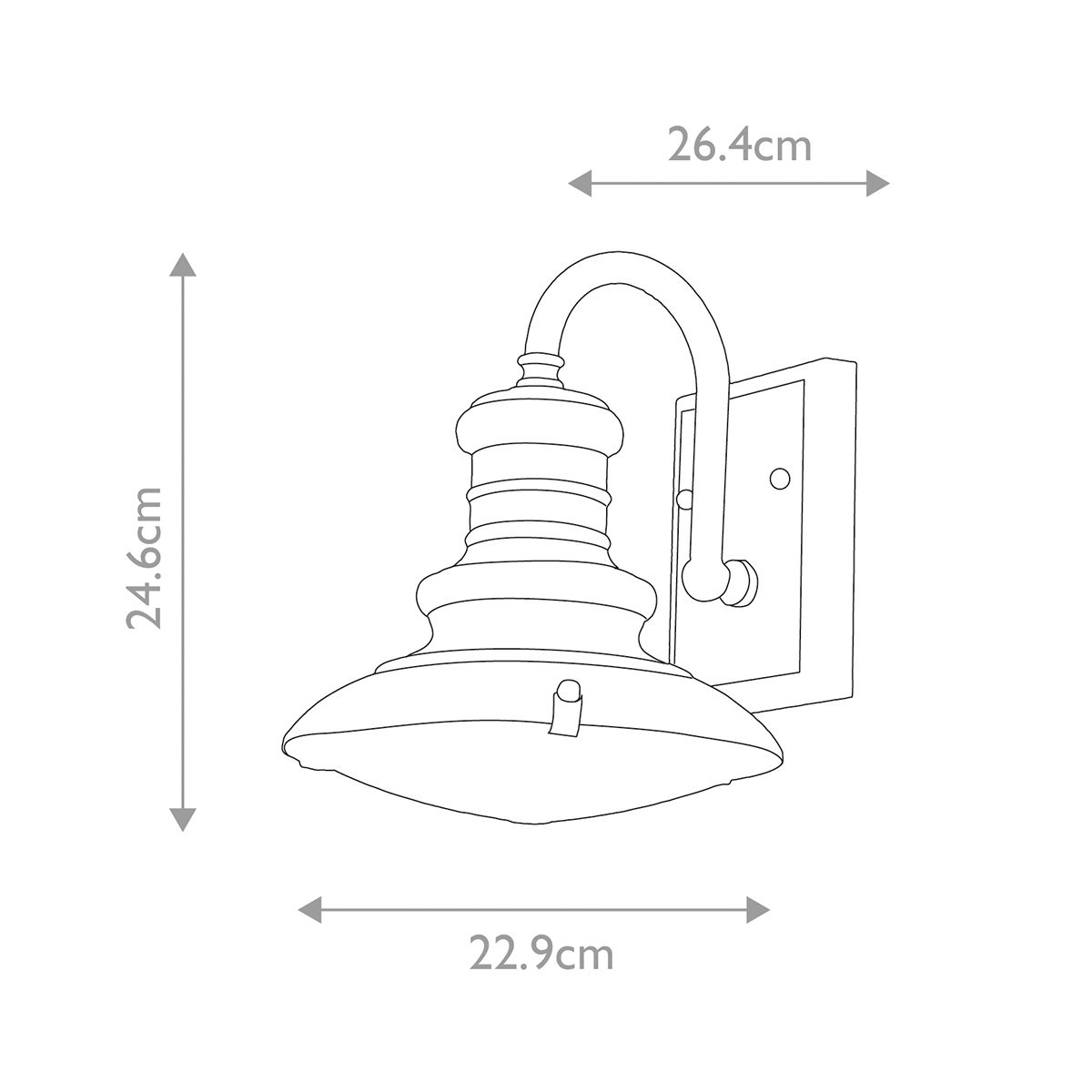 Redding Station Kleine Wandlaterne mit 1 Licht, lackierte Antik - Bronze - Elsteadlighting - FE - REDDING2 - S - PDB