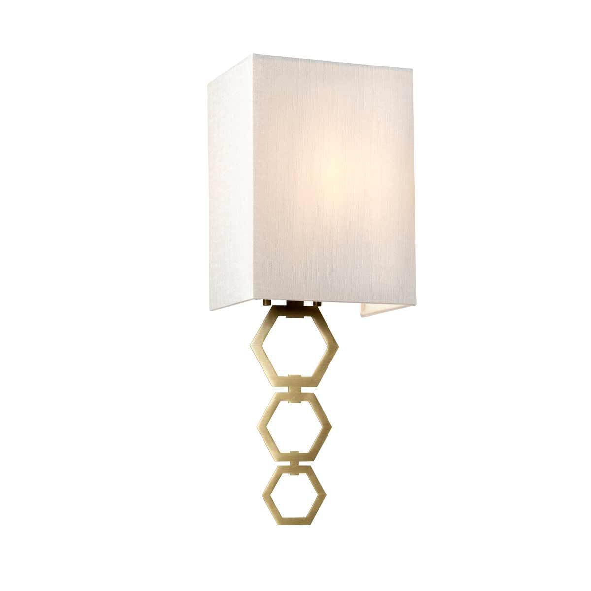 Ria Small 1-flammige Wandleuchte - Gealtertes Messing