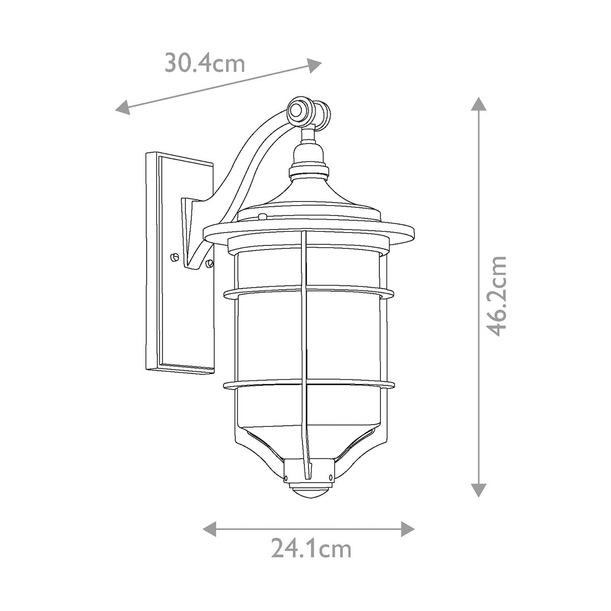 Royal Marine 1 - flammige mittelgroße Wandlaterne - Antik - Schwarz - Elsteadlighting - KL - ROYAL - MARINE2 - M