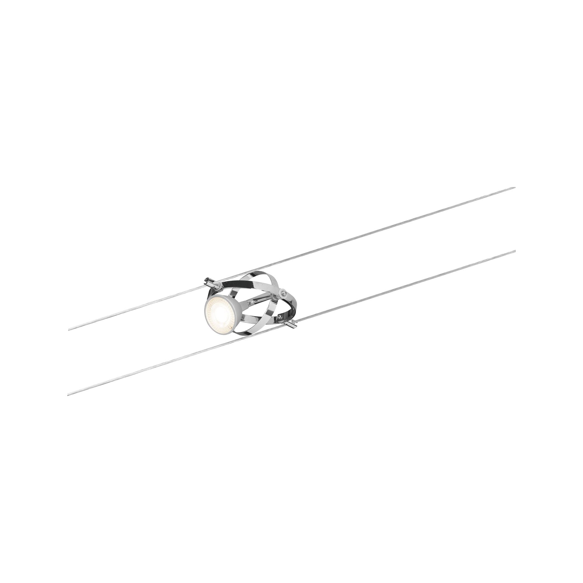 Seilsystem Cardan Basisset GU5,3 max. 4x10W dimmbar 230/12V Chrom matt/Chrom - Paulmann - 94144