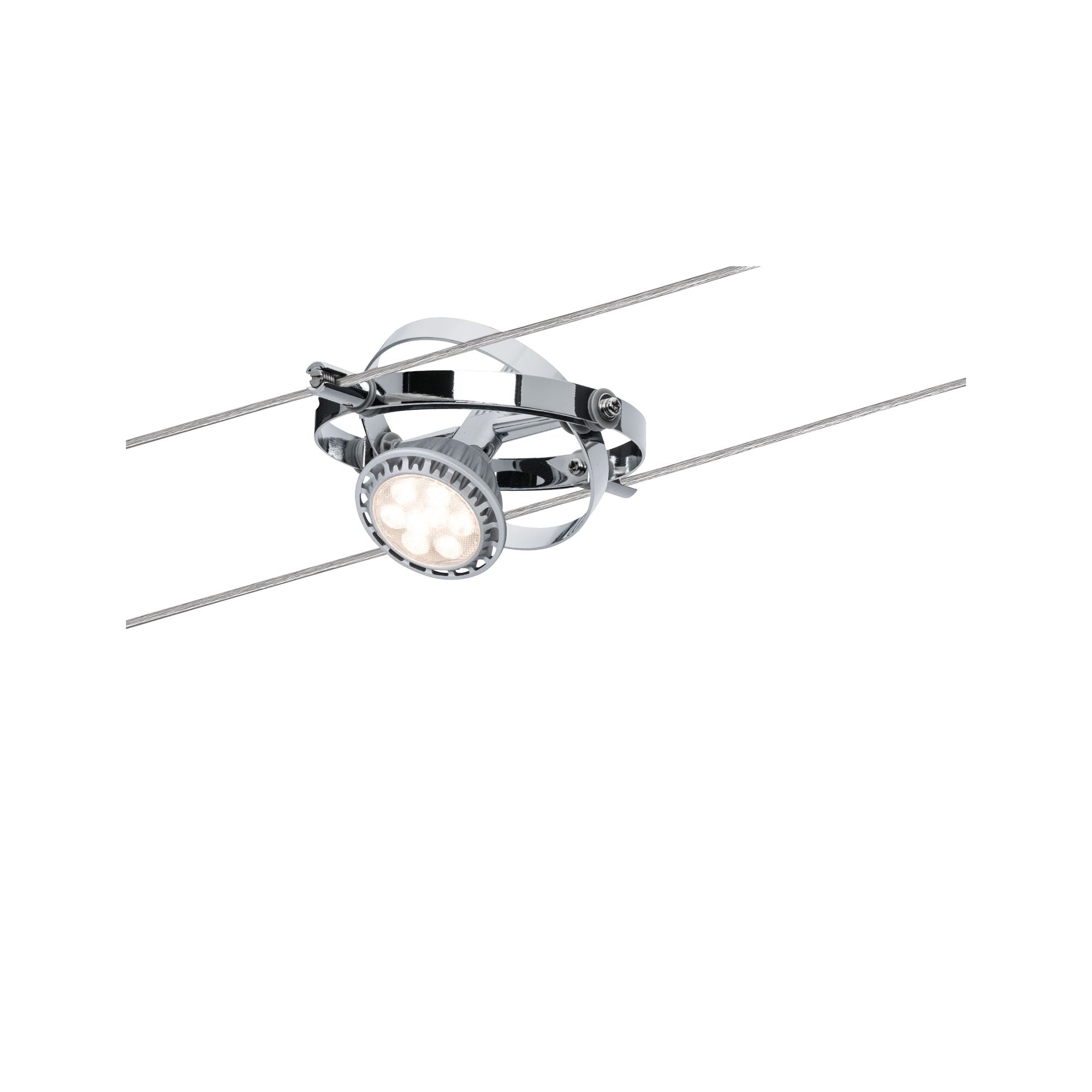 Seilsystem Cardan Basisset GU5,3 max. 4x10W dimmbar 230/12V Chrom matt/Chrom - Paulmann - 94144