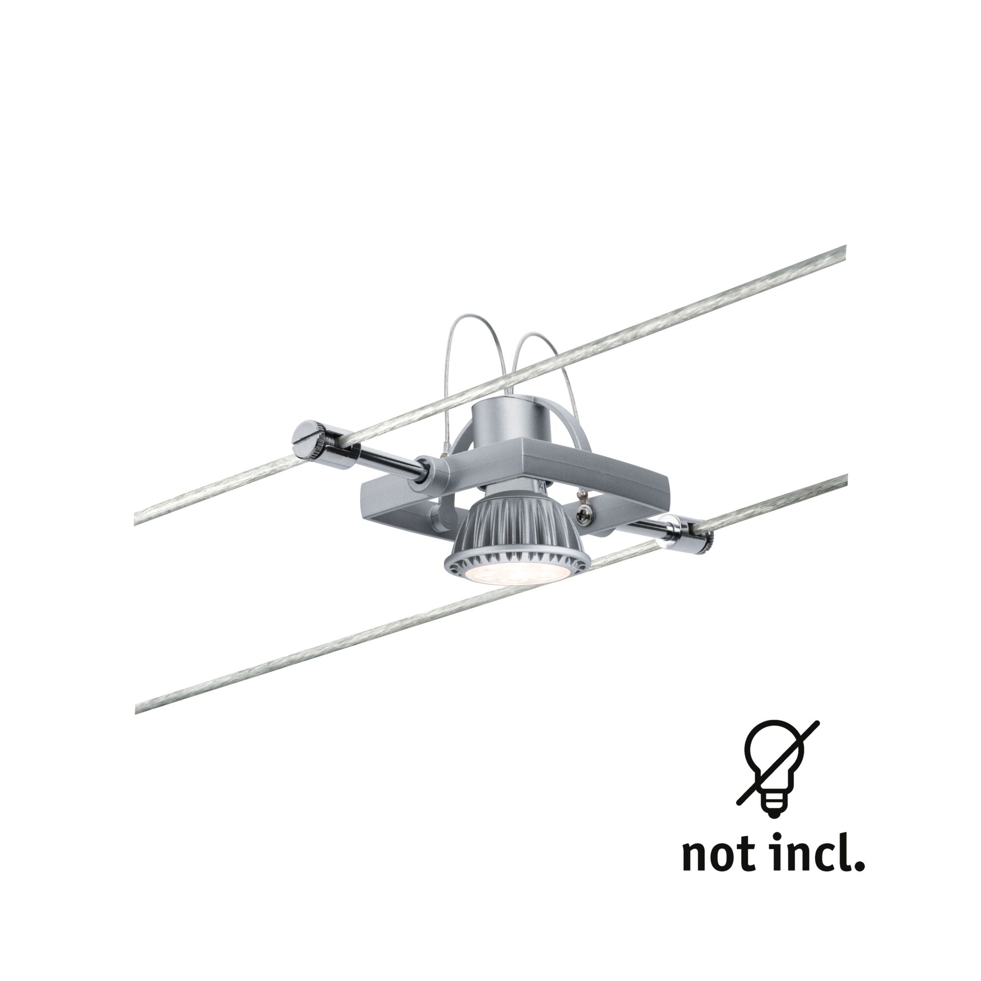 Seilsystem Mac II Einzelspot GU5,3 max. 10W dimmbar 12V Chrom matt - Paulmann - 94132