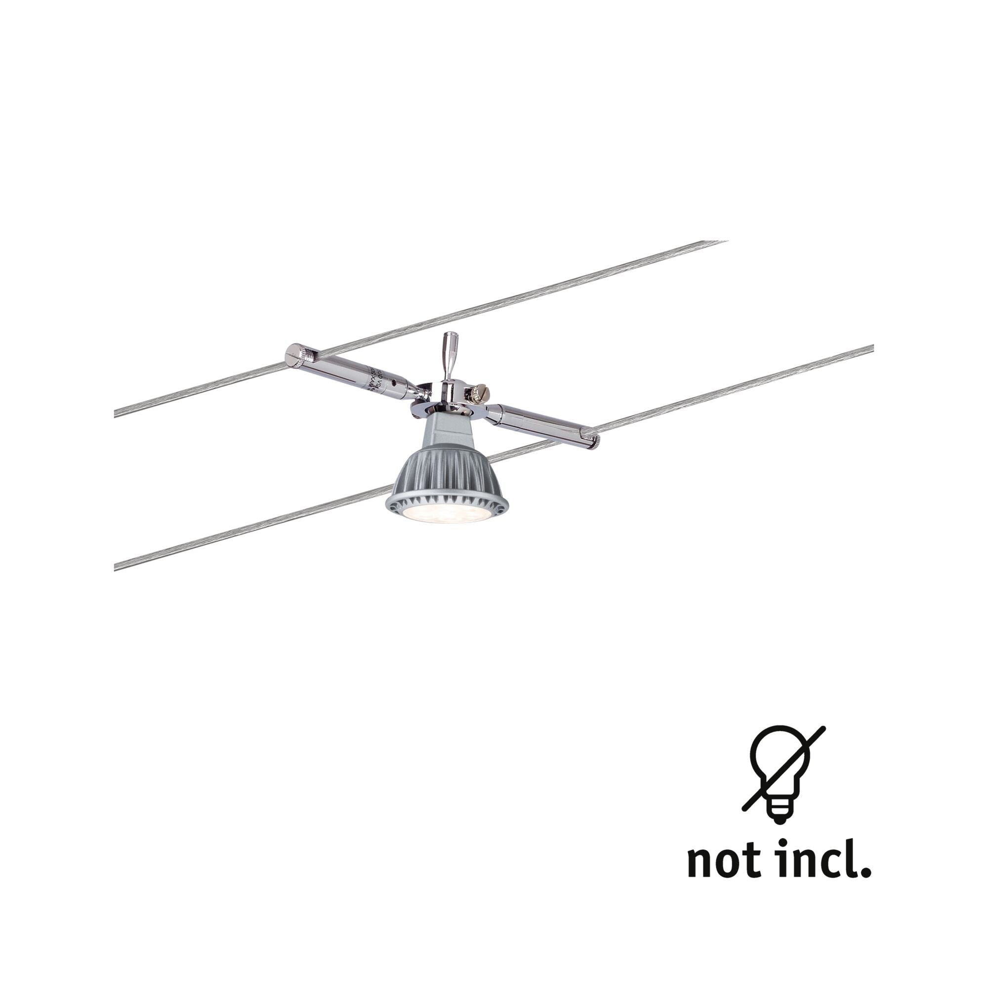 Seilsystem TogoLED Einzelspot GU5,3 max. 10W dimmbar 12V Chrom - Paulmann - 94147