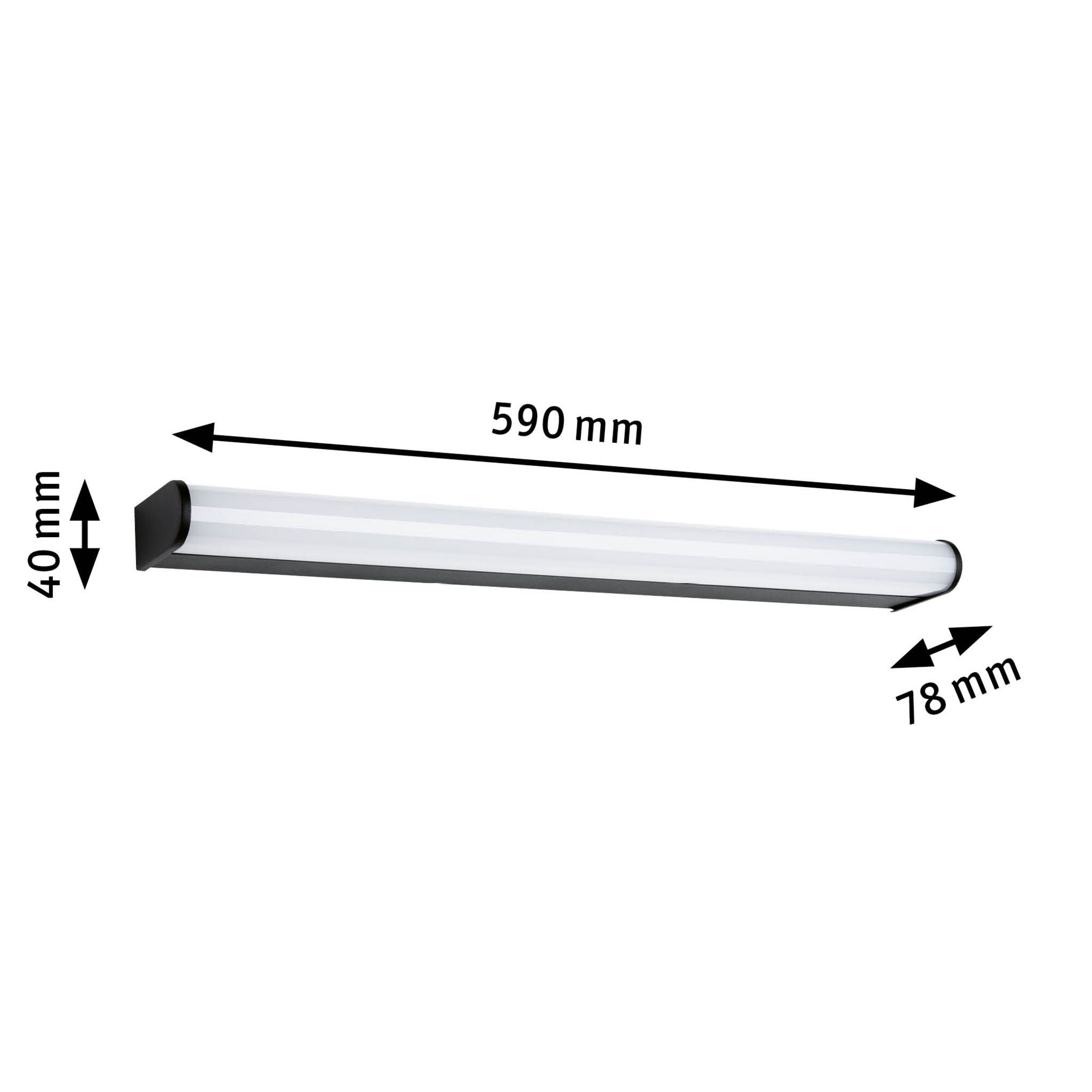 Selection Bathroom Arneb IP44 3000K 1000lm 230V 12,5W Schwarz - Paulmann - 71212