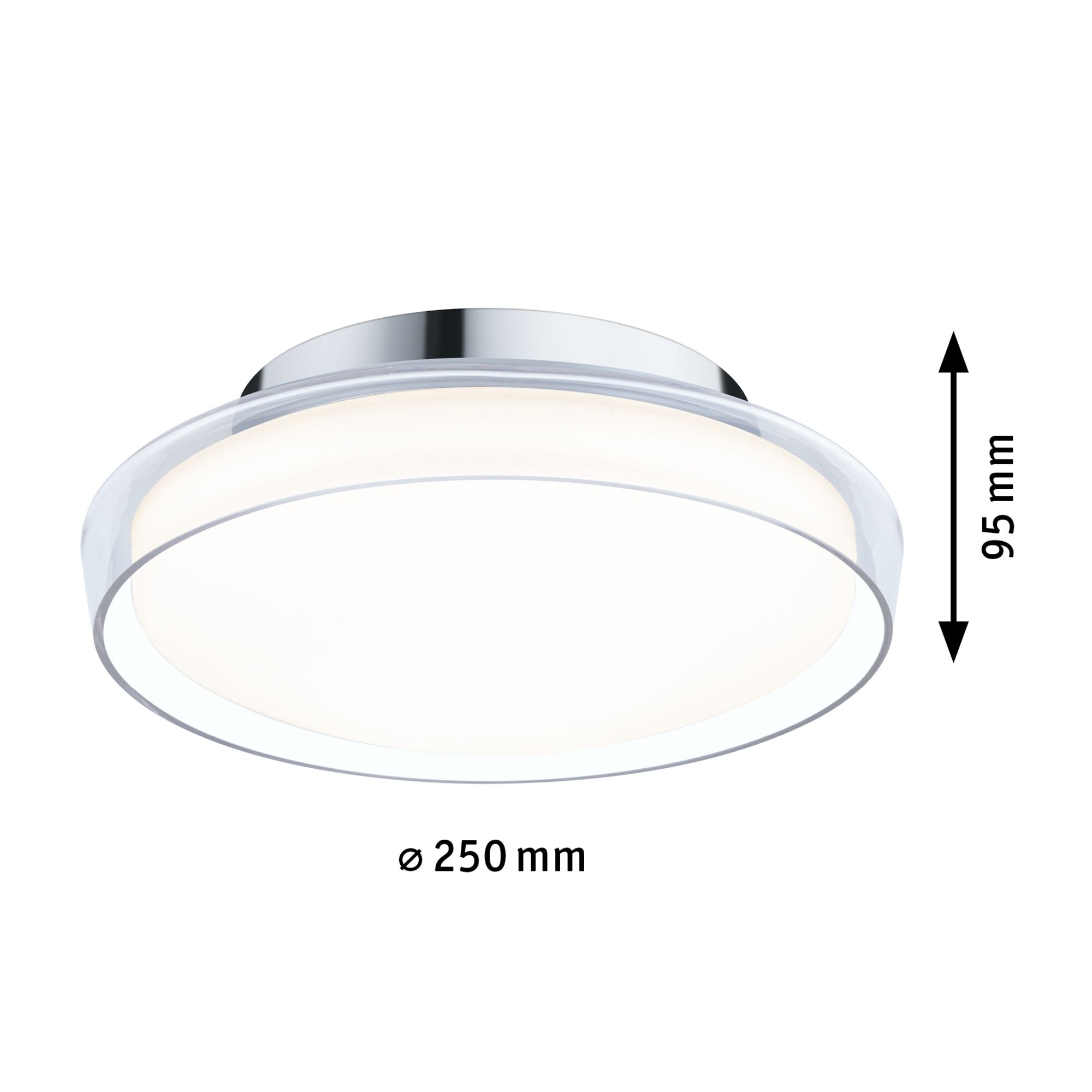 Selection Bathroom Luena IP44 3000K 600lm 230V 11,5W Glas/Chrom - Paulmann - 71078