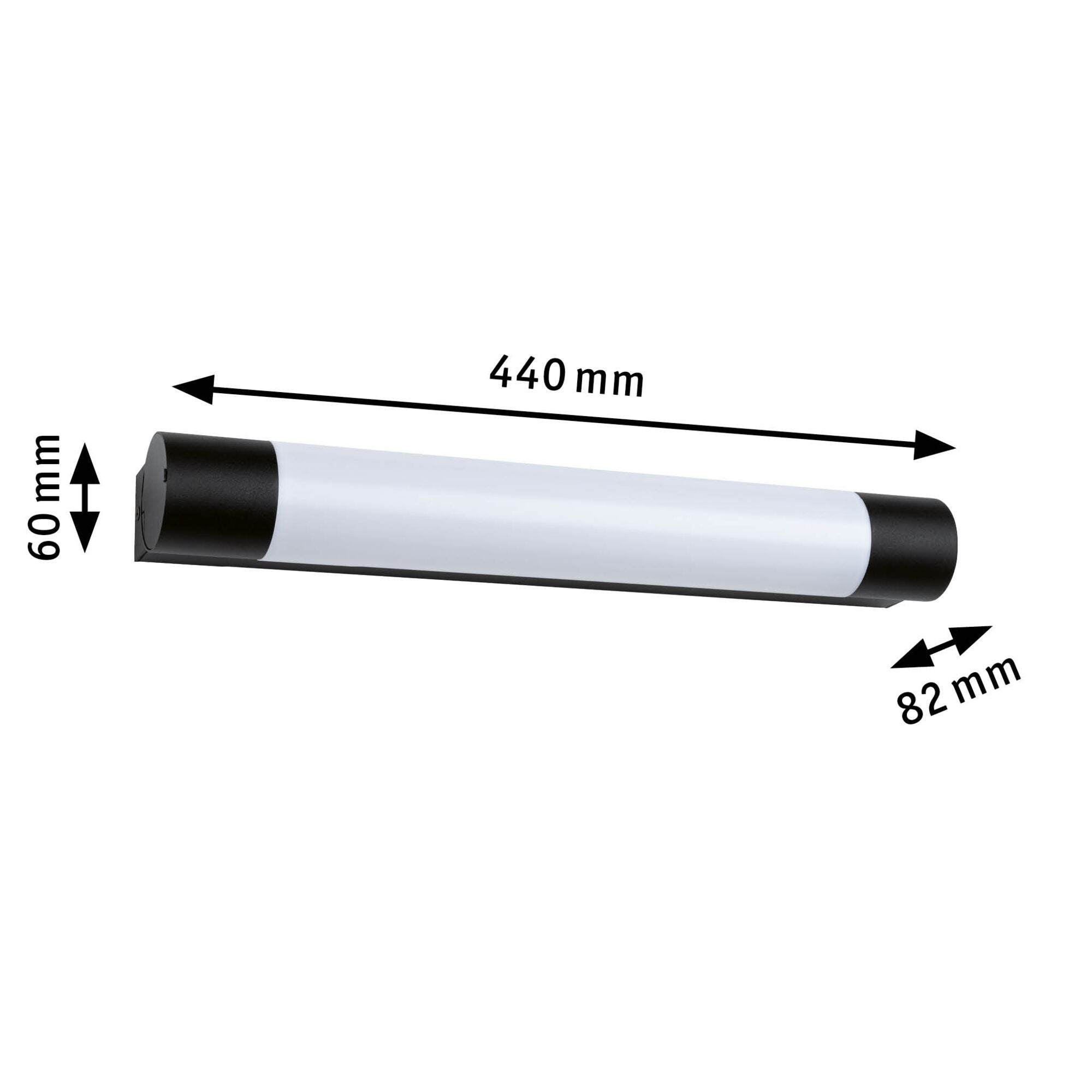 Selection Bathroom Orgon Steckdose IP44 3000K 600lm 230V 7,5W Schwarz - Paulmann - 71213