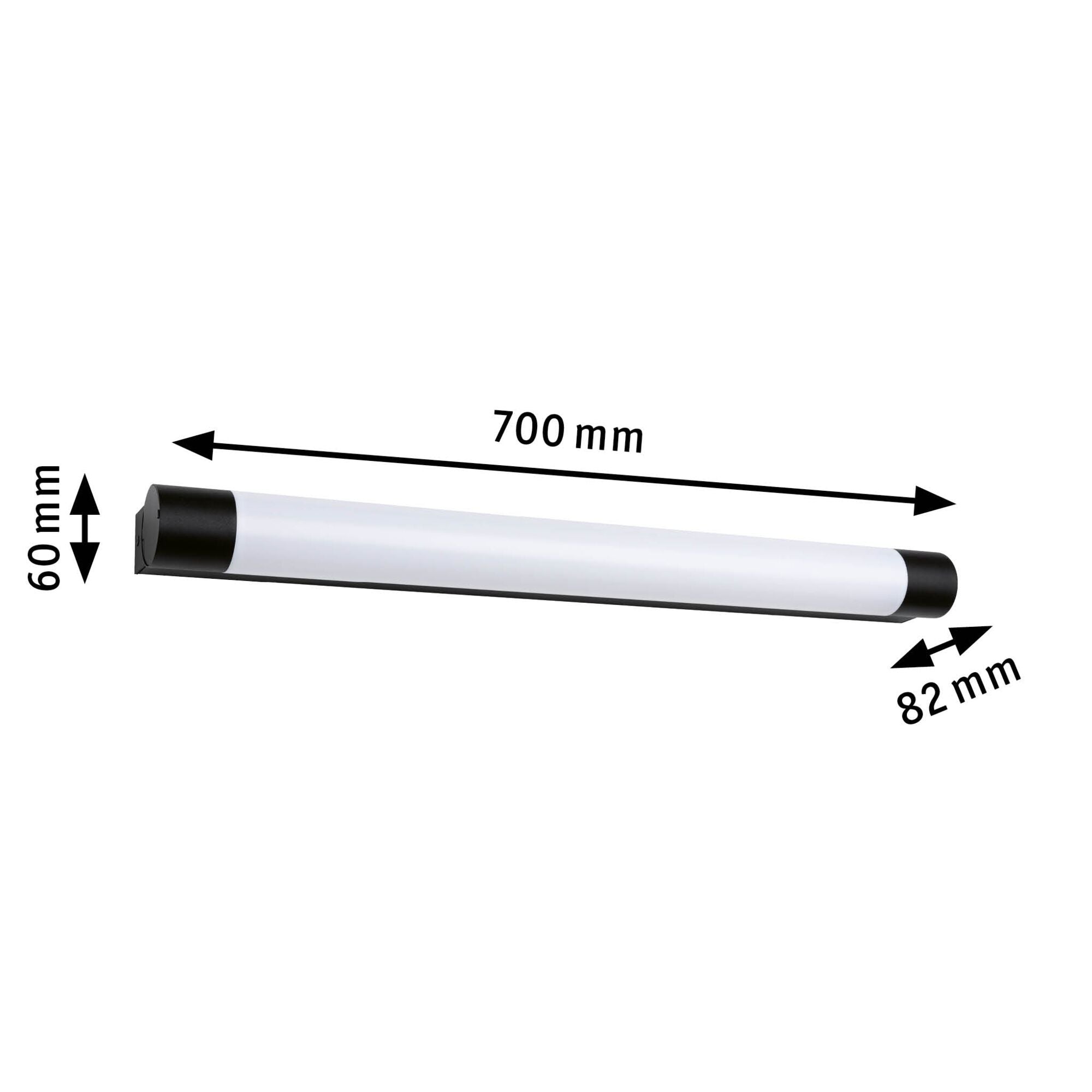 Selection Bathroom Orgon Steckdose IP44 3000K 850lm 230V 10,5W Schwarz - Paulmann - 71214