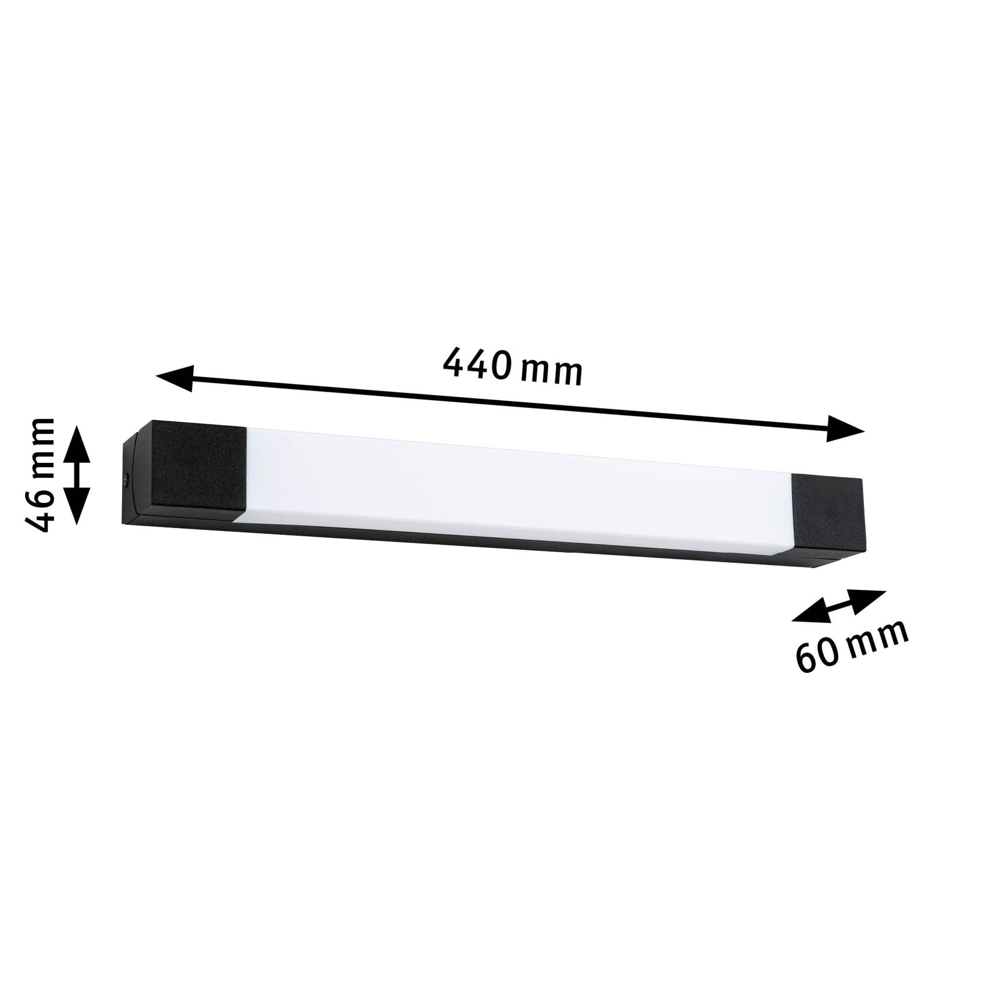 Selection Bathroom Quasar IP44 3000K 600lm 230V 7,5W Schwarz - Paulmann - 71216