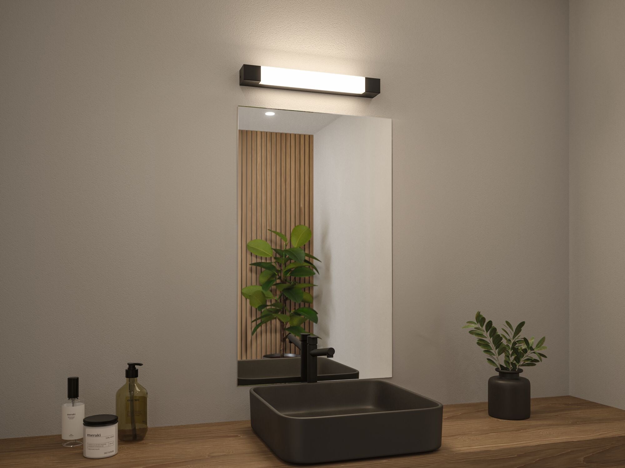 Selection Bathroom Quasar IP44 3000K 600lm 230V 7,5W Schwarz - Paulmann - 71216