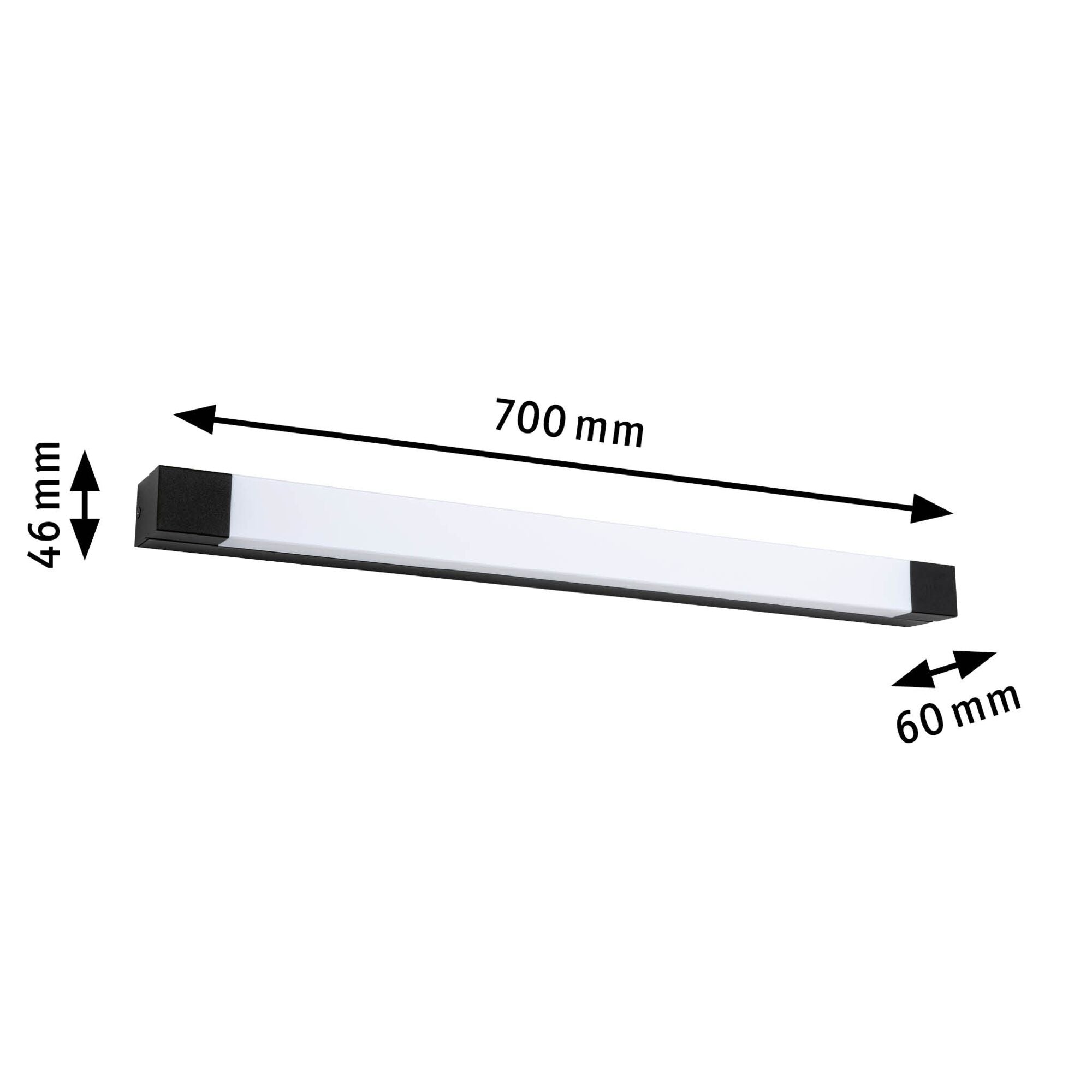 Selection Bathroom Quasar IP44 3000K 900lm 230V 11,2W Schwarz - Paulmann - 71215