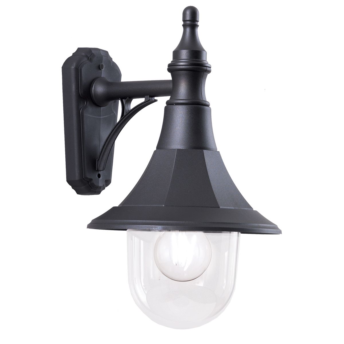 Shannon 1 - flammige Down - Wandlaterne - Schwarz - Elsteadlighting - SHANNON - DOWN