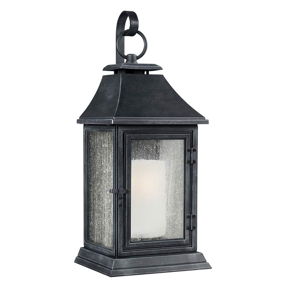 Shepherd 1 - flammige, extragroße Wandlaterne – dunkles, verwittertes Zink - Elsteadlighting - FE - SHEPHERD - 2XL