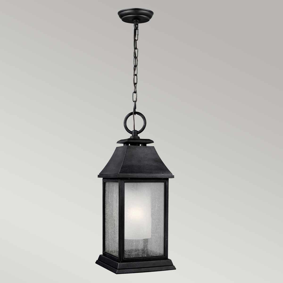 Shepherd 1 - flammige große Kettenlaterne - dunkles verwittertes Zink - Elsteadlighting - FE - SHEPHERD - 8L