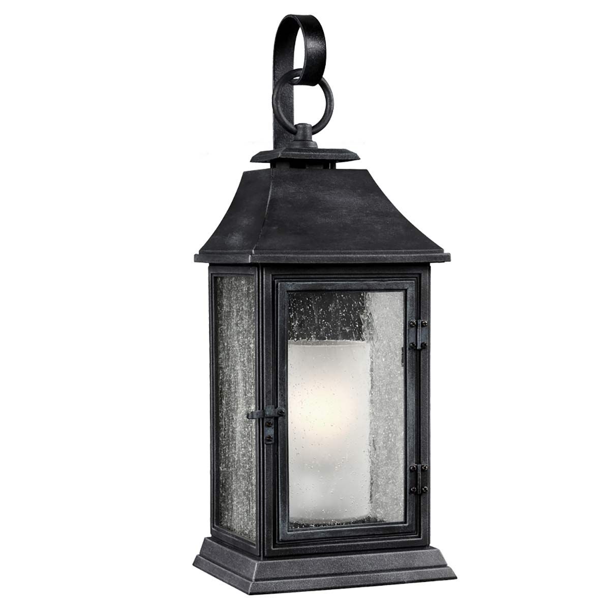 Shepherd 1 - flammige große Wandlaterne - dunkles verwittertes Zink - Elsteadlighting - FE - SHEPHERD - 2L