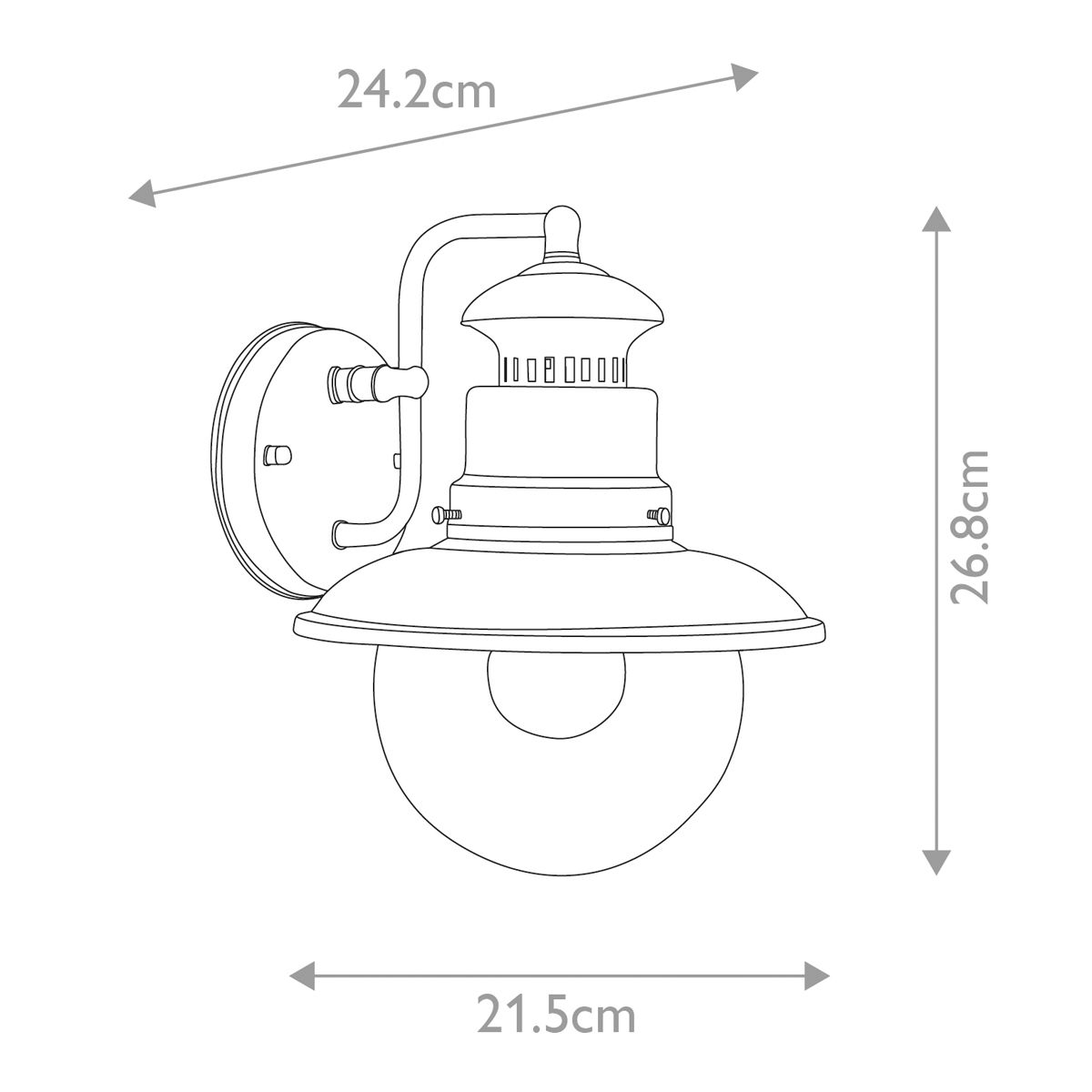 Shipston Wandlaterne mit 1 Licht, Schwarz - Elsteadlighting - GZH - SHIP2