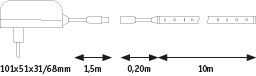 SimpLED Warmweiß Komplettset 10m 22W 260lm/m 60 LEDs/m 3000K 24VA - Paulmann - 78974