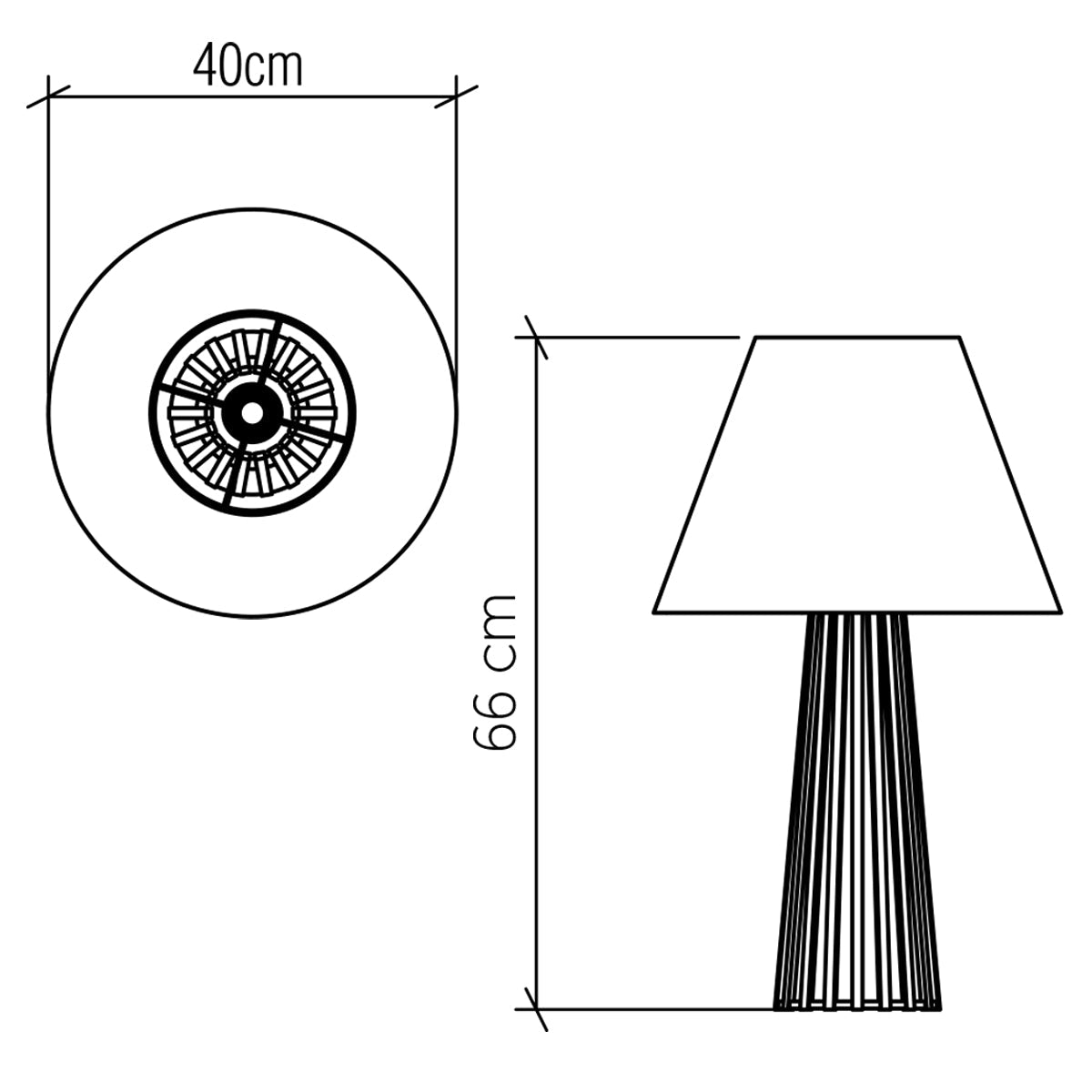 Slatted Tischlampe - Accord Lighting - QN - SLATTED - TL - TEAK