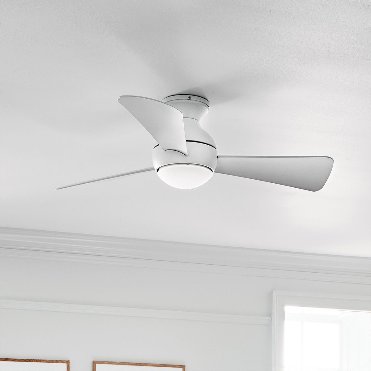 Sola - 34 Zoll / 86 cm Ventilator - Mattweiß - Elsteadlighting - KLF - SOLA - 34 - WHT