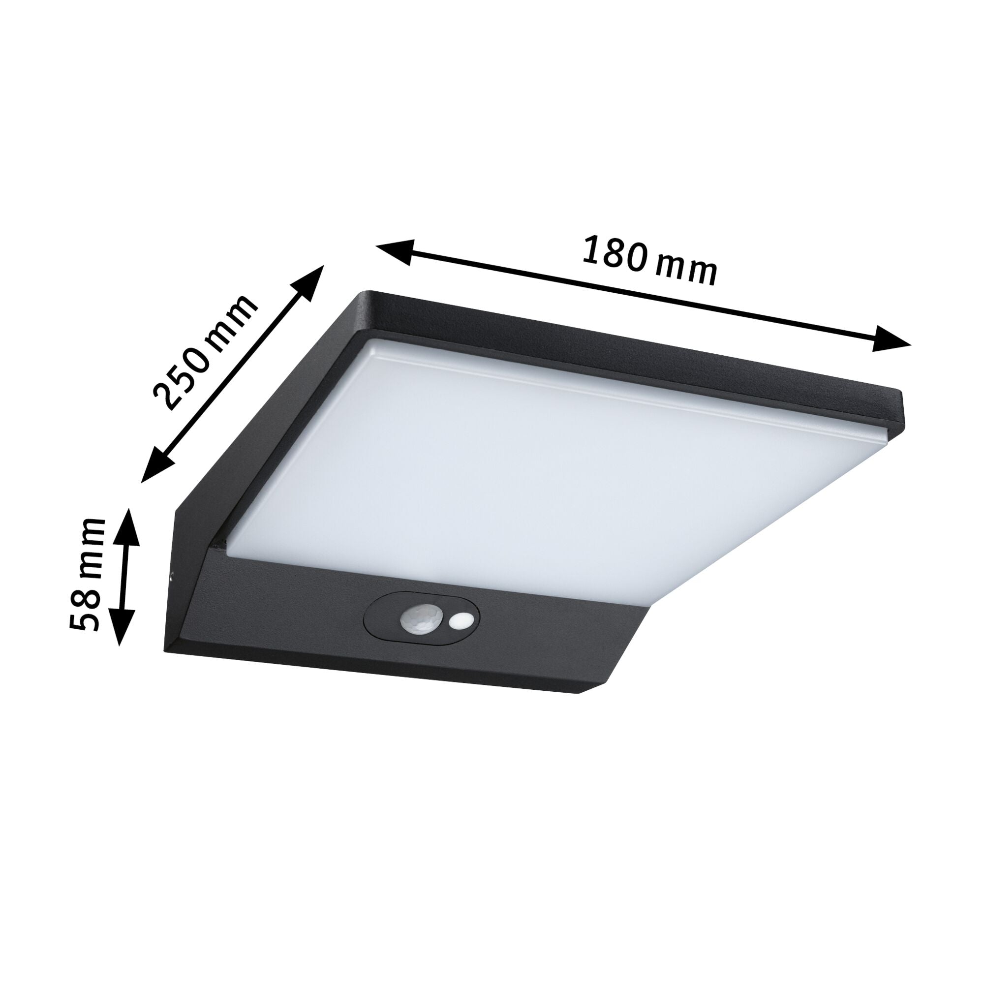 Solar Ronas Bewegungsmelder IP44 3000K 320lm Dunkelgrau - Paulmann - 94334