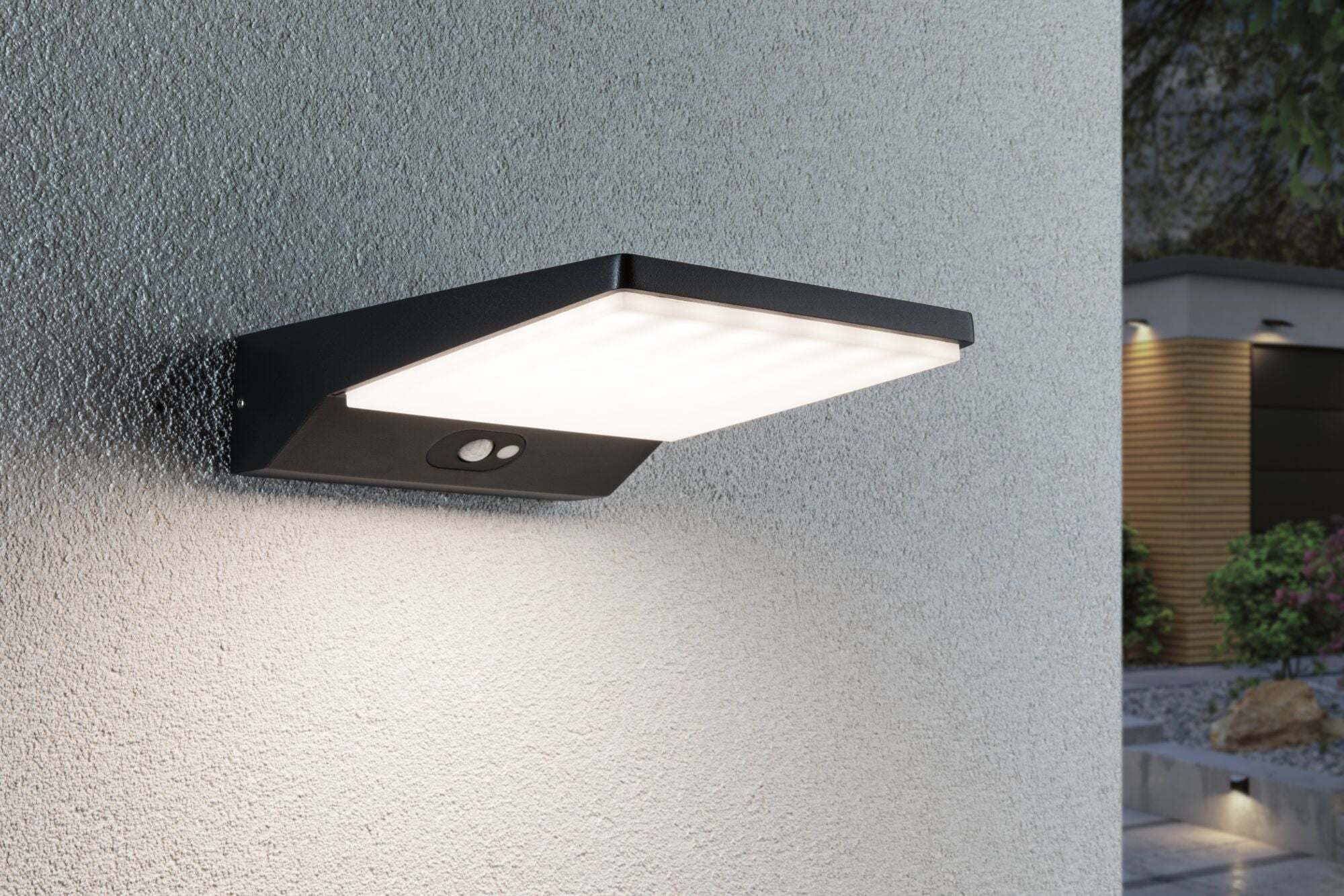 Solar Ronas Bewegungsmelder IP44 3000K 320lm Dunkelgrau - Paulmann - 94334