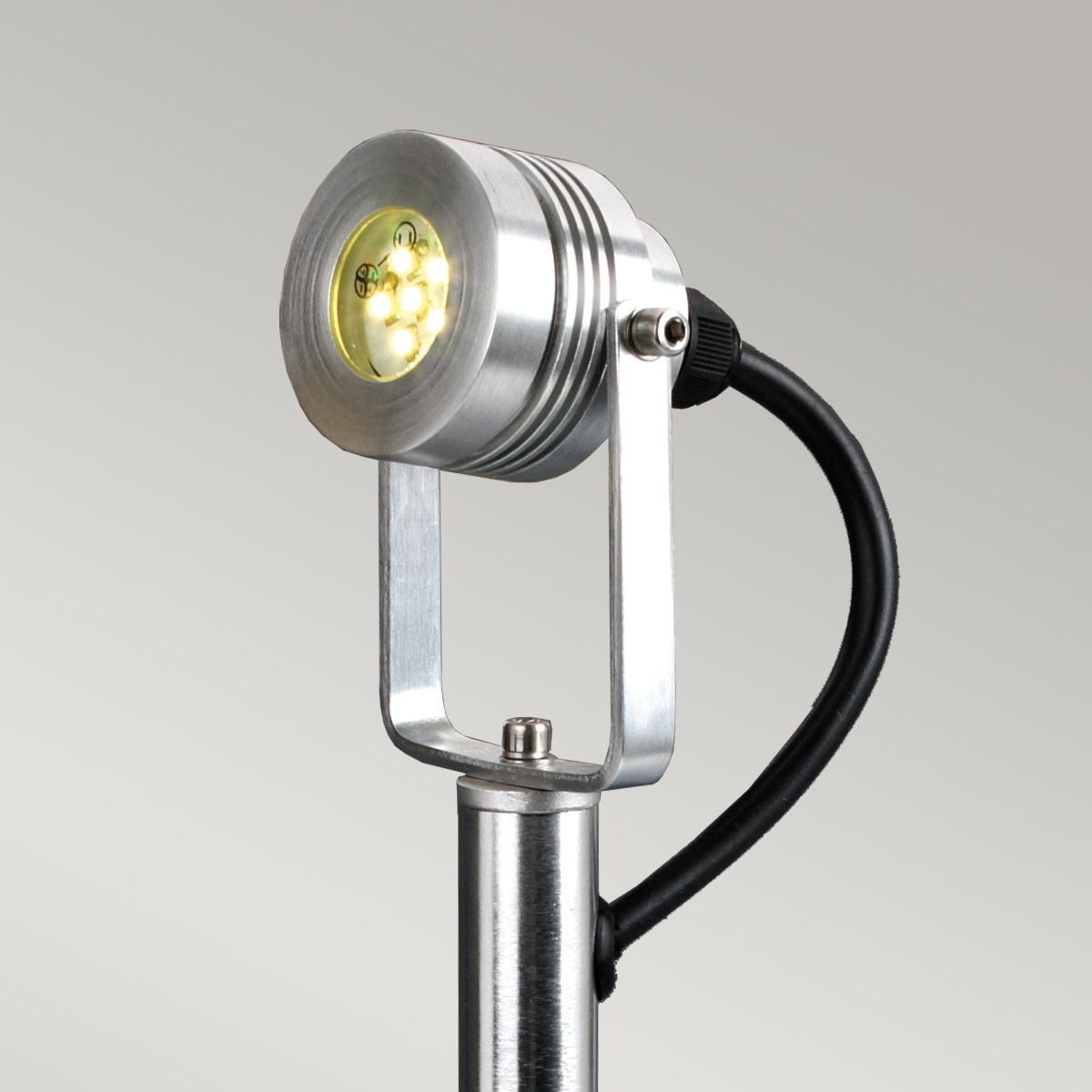 Spennymoor 1 x 12 - V - Scheinwerfer und Mast mit 1 m Kabel – eloxiertes Aluminium - Elsteadlighting - GZCC - SPENNYMOOR - 1P